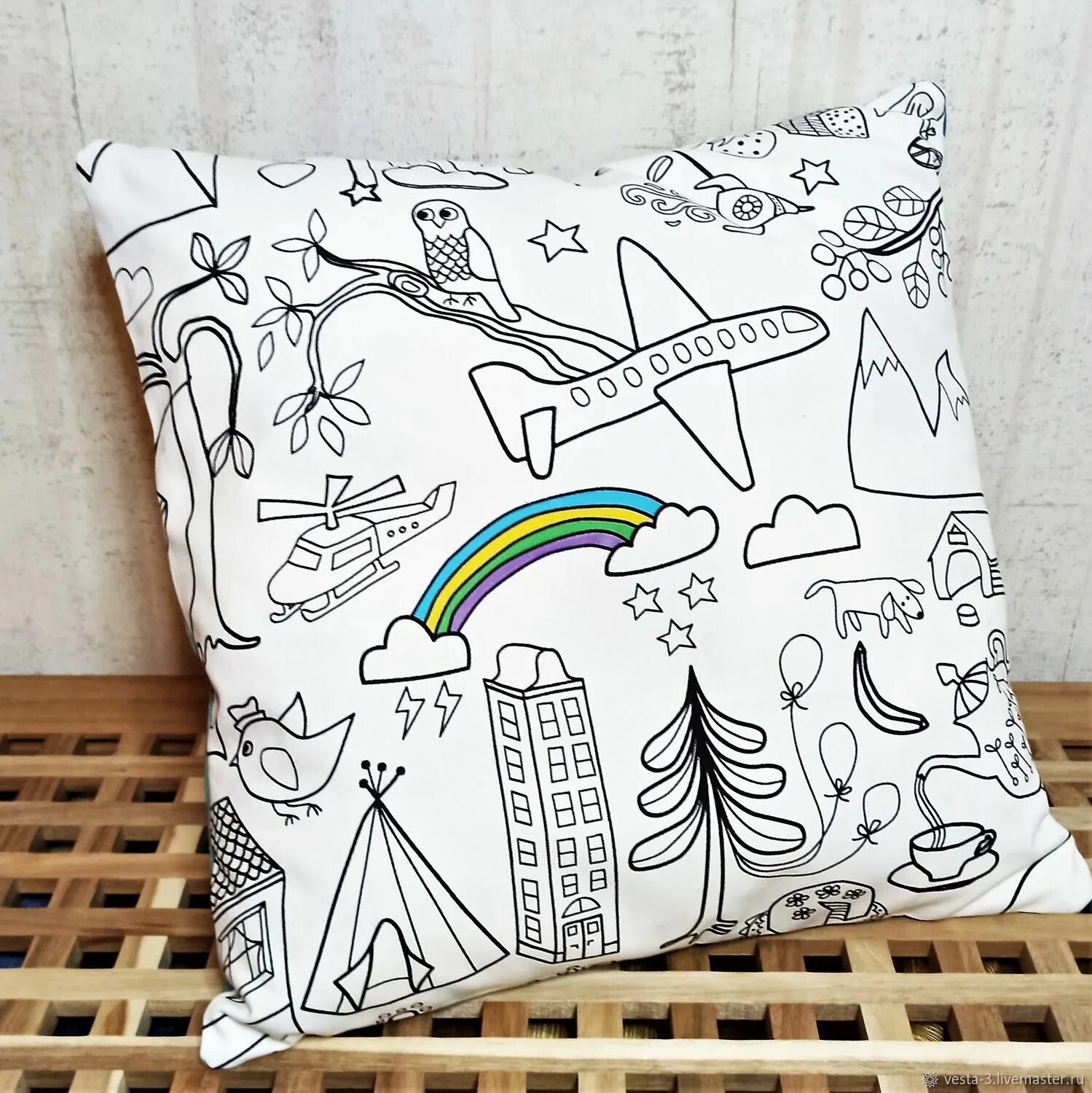 Coloring enchanting pillowcase by numbers