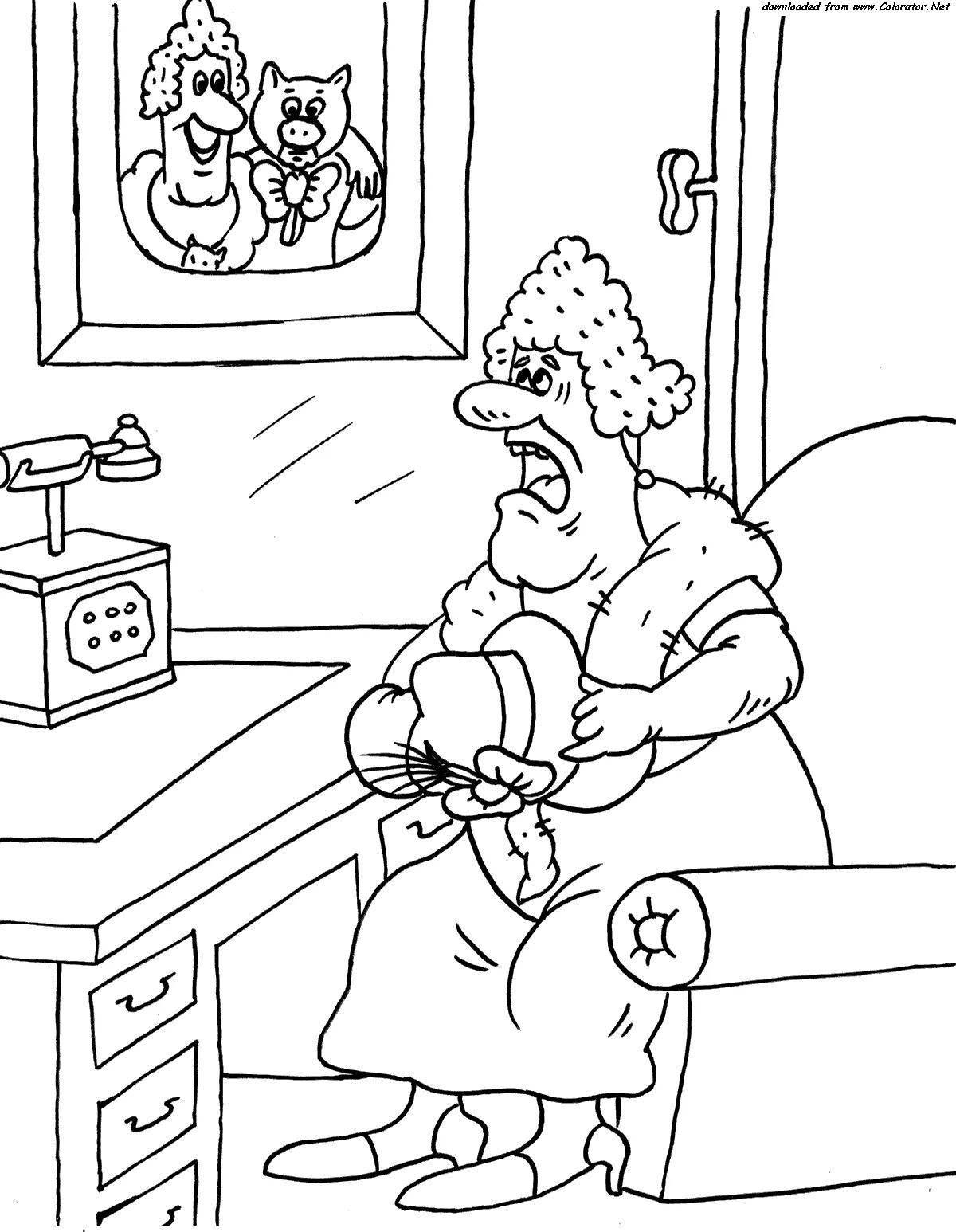 Funky uncle mokus holiday coloring page