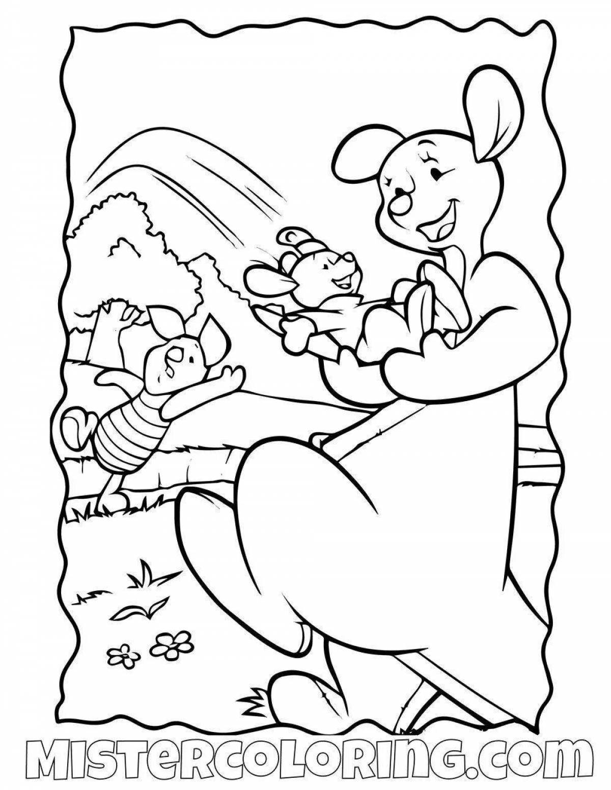Glowing funky uncle mokus coloring page