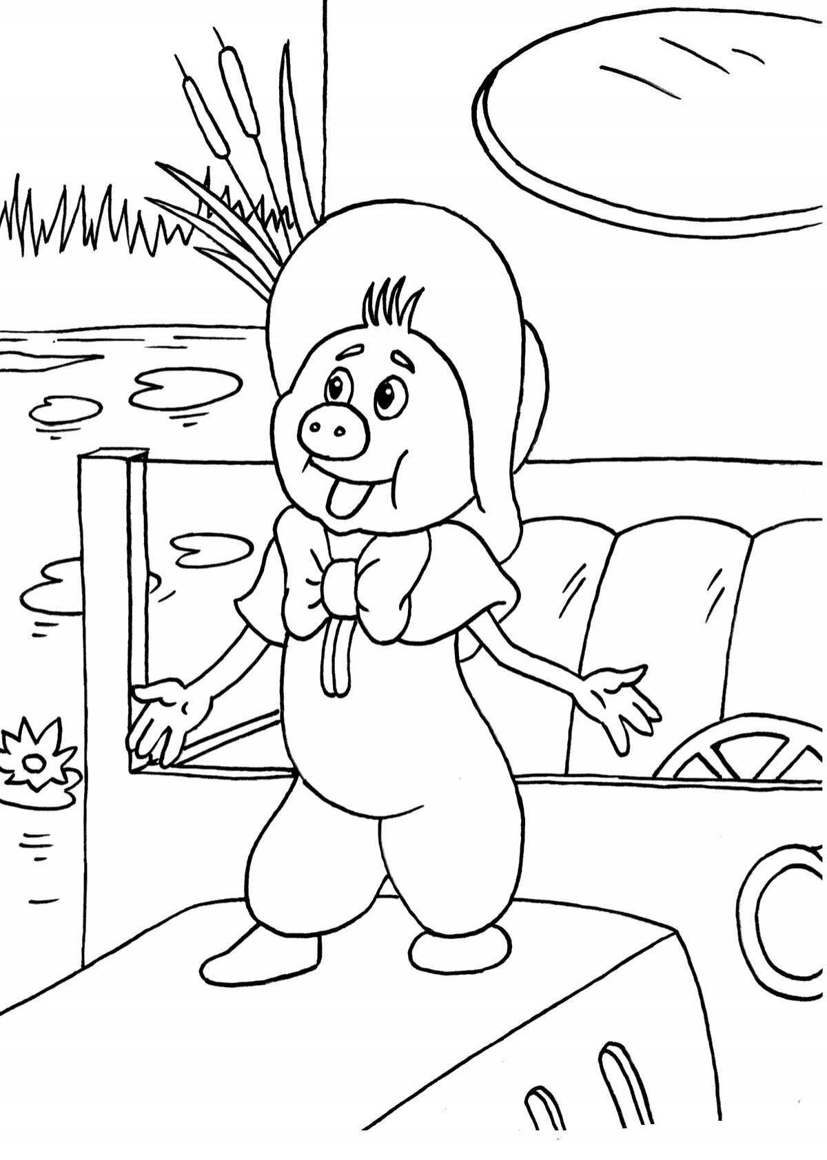 Dazzling funky uncle mokus coloring page