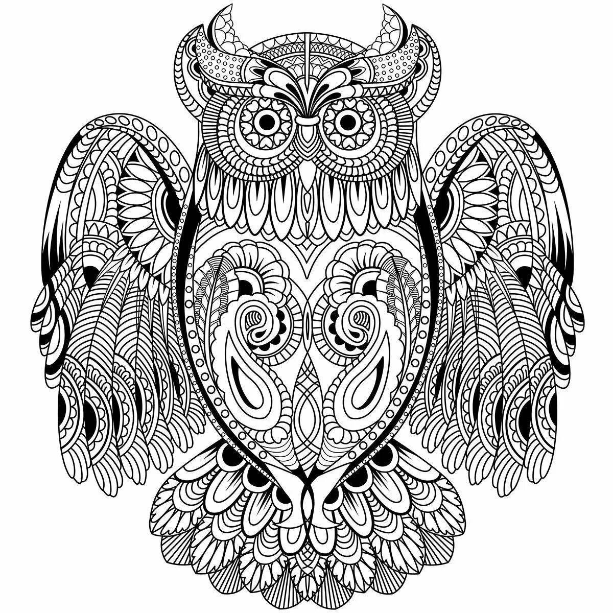 Splendorous coloring page black and white complex