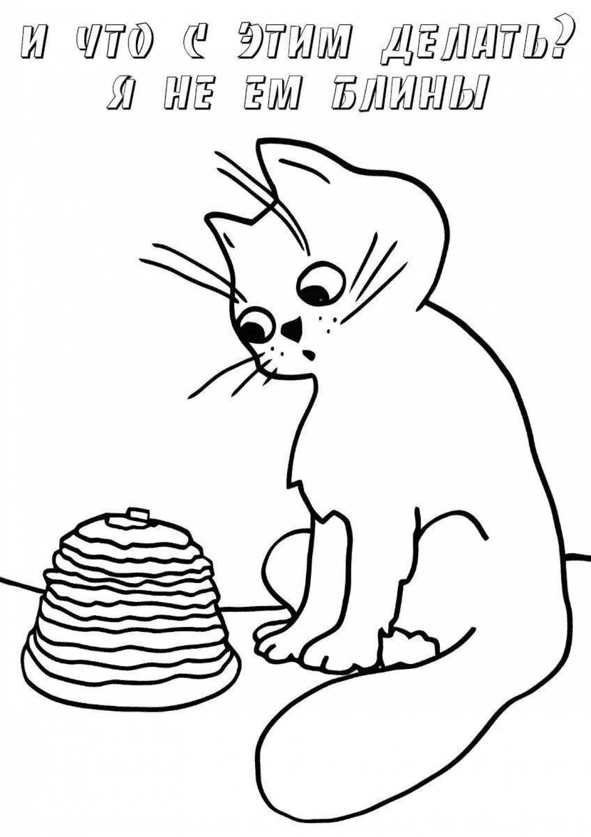 Coloring book joyful Shrove Tuesday grade 2