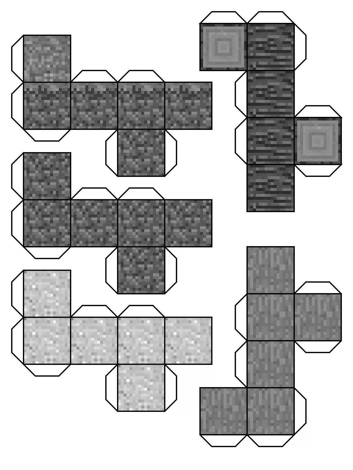 Fun coloring page for minecraft blocks