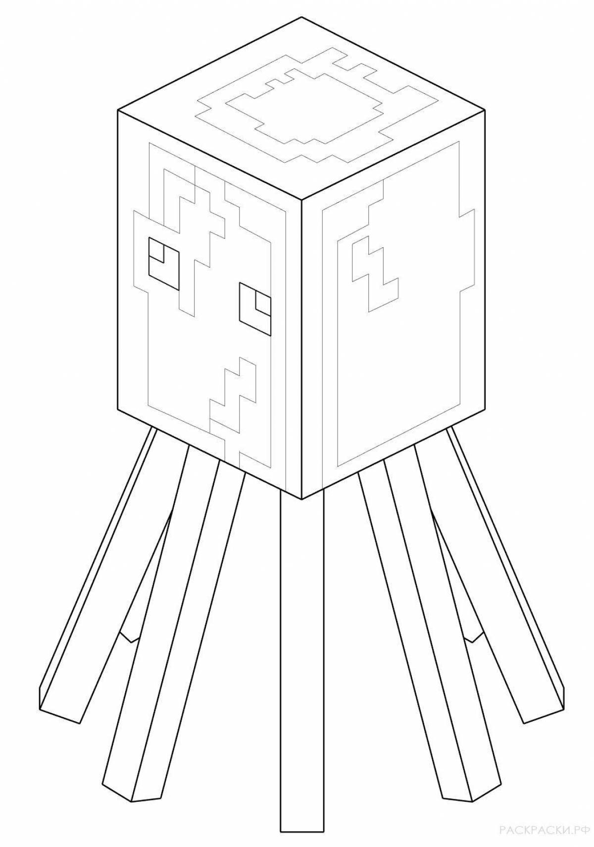 Fun coloring page for minecraft blocks