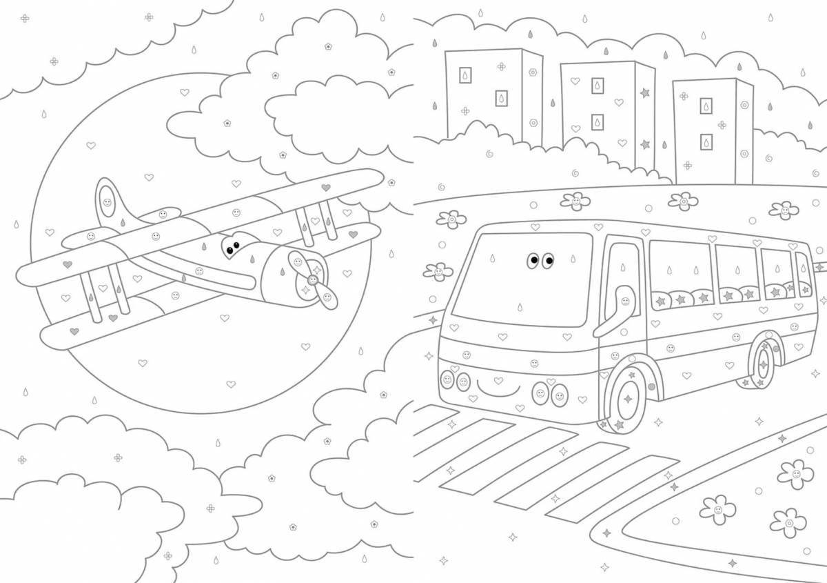 Attractive aircraft numbers coloring page