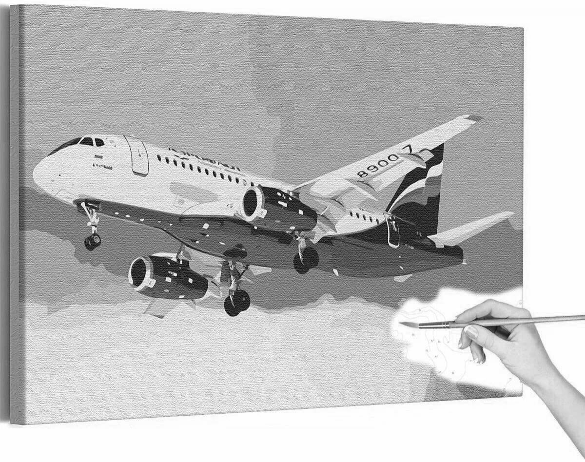 Раскраска инновационные номера самолетов