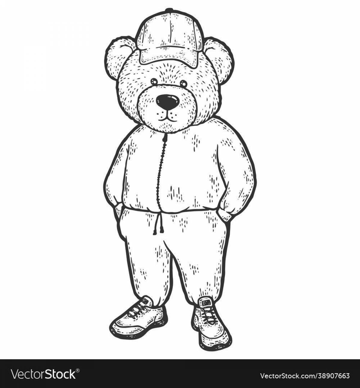 Cute bear in clothes