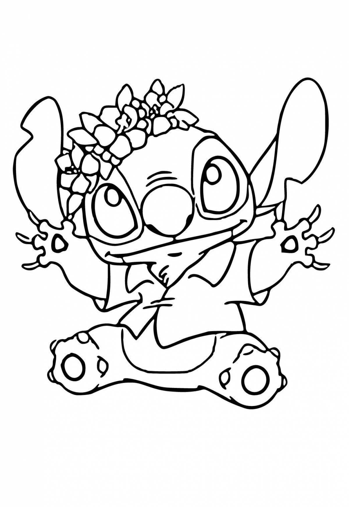 Charming stitch and pikachu coloring book