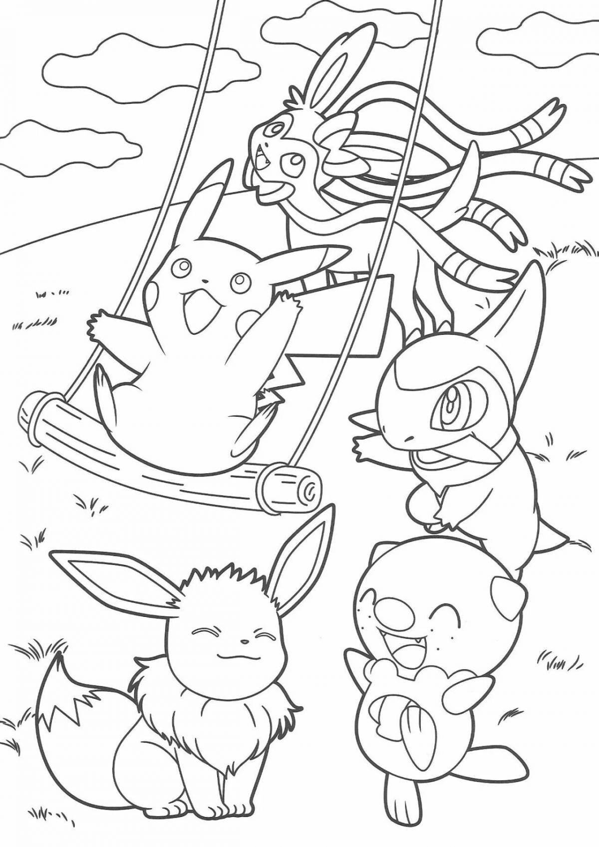 Amazing stitch and pikachu coloring book