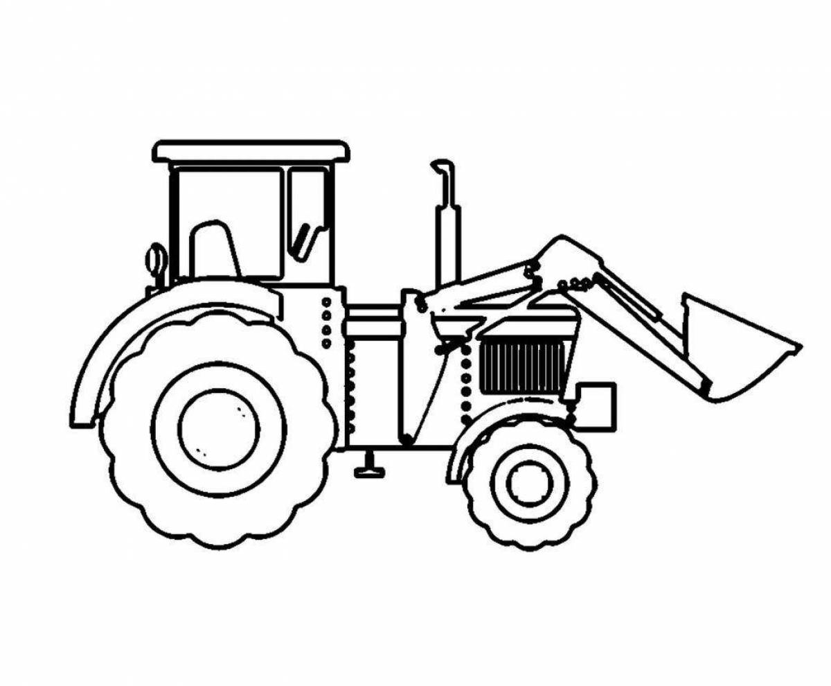 Tractor with plow #1