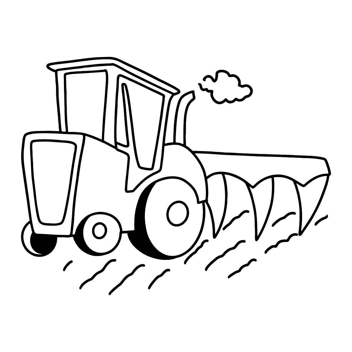 Tractor with plow #22