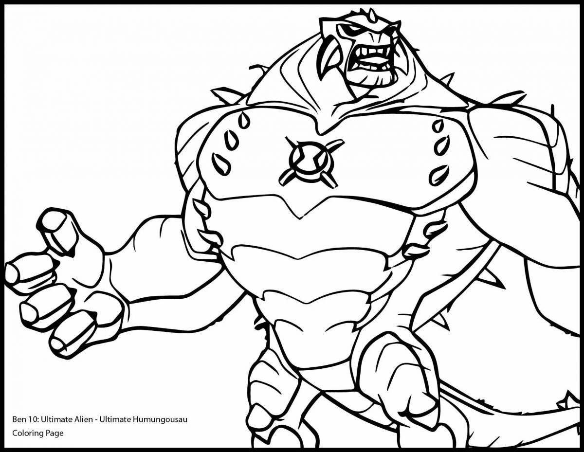 Coloring book grand gujutsu fighting jaws