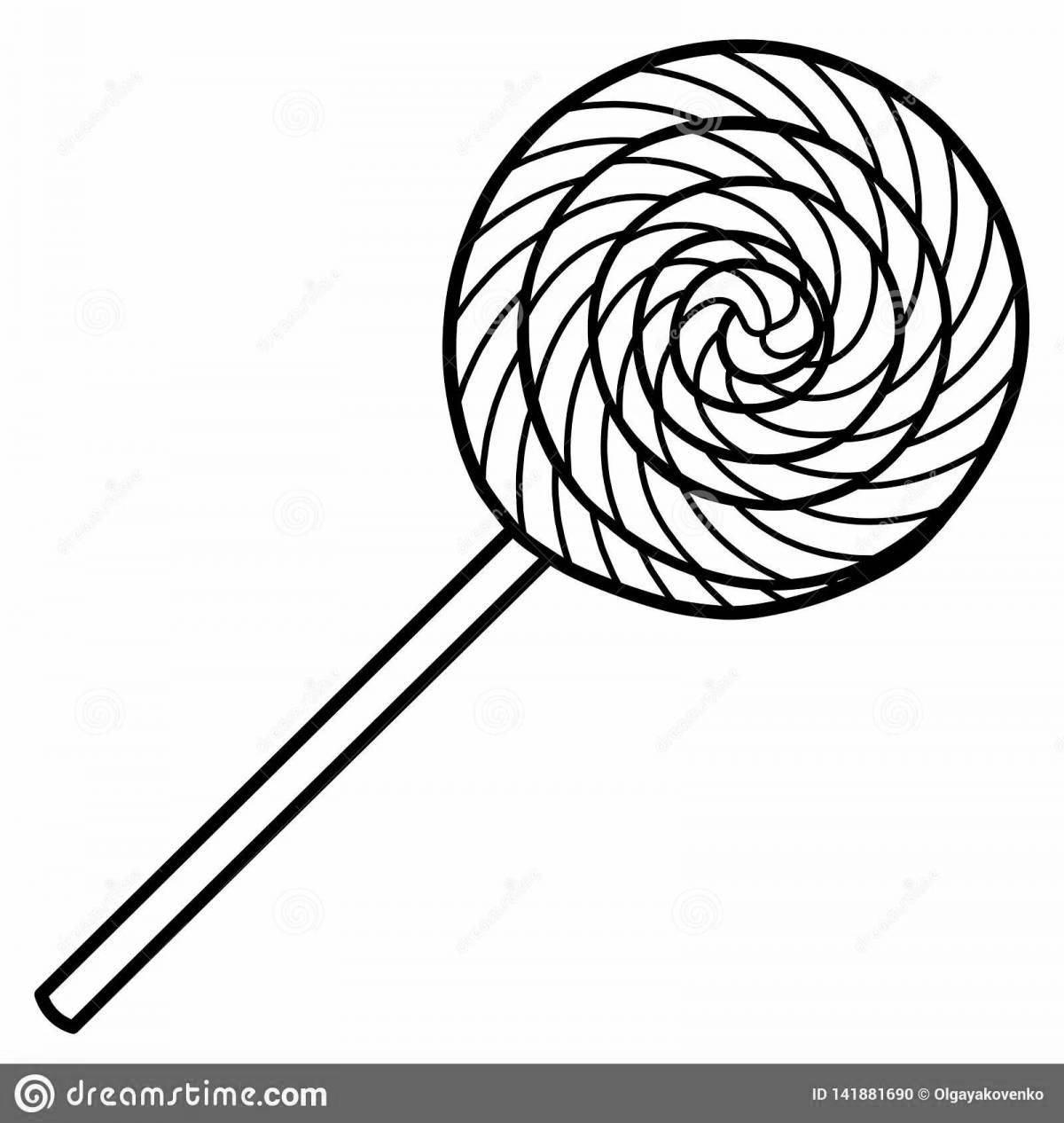 Magic Lollipop Coloring Page