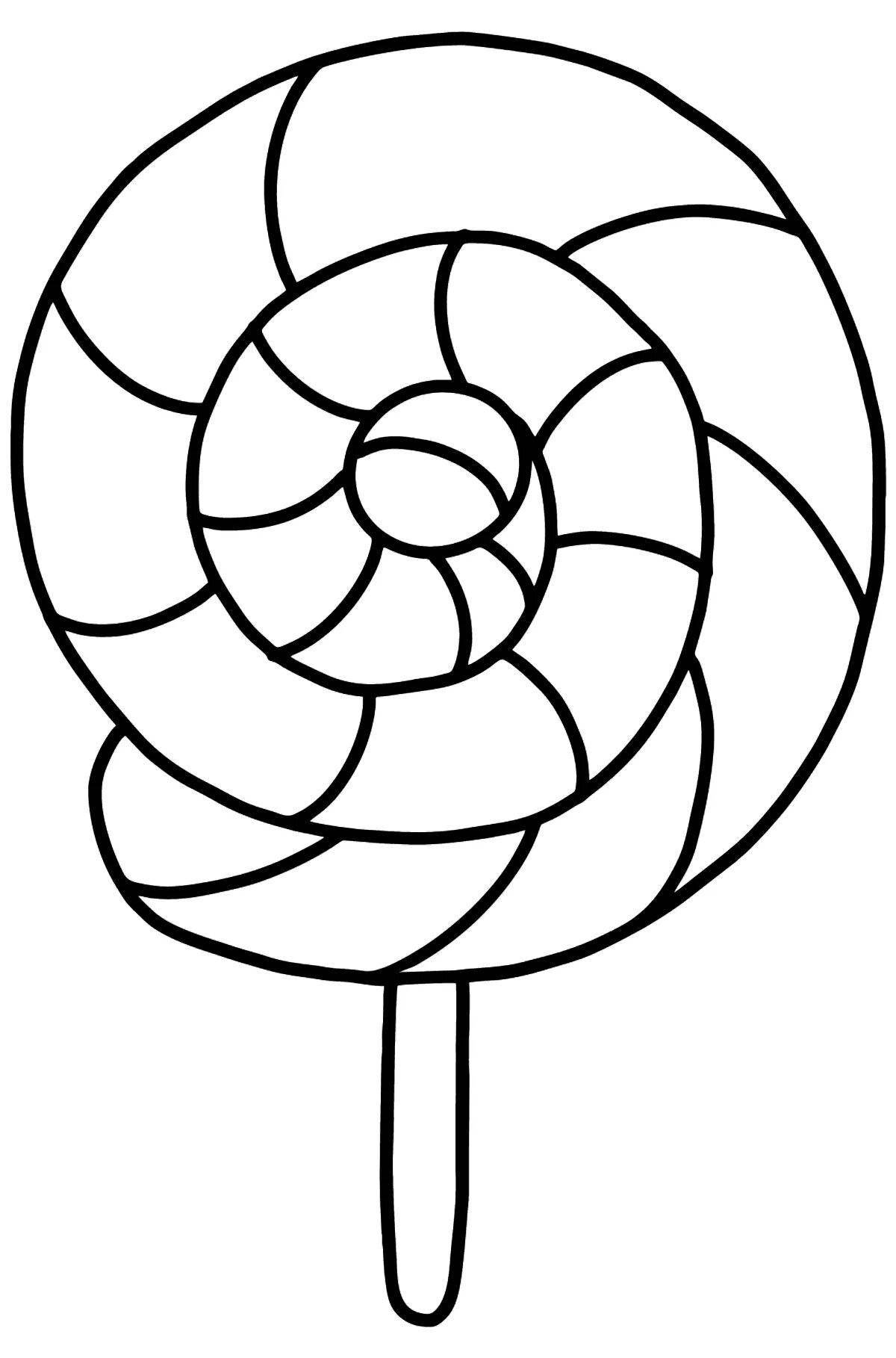 Coloring book jubilant lollipop