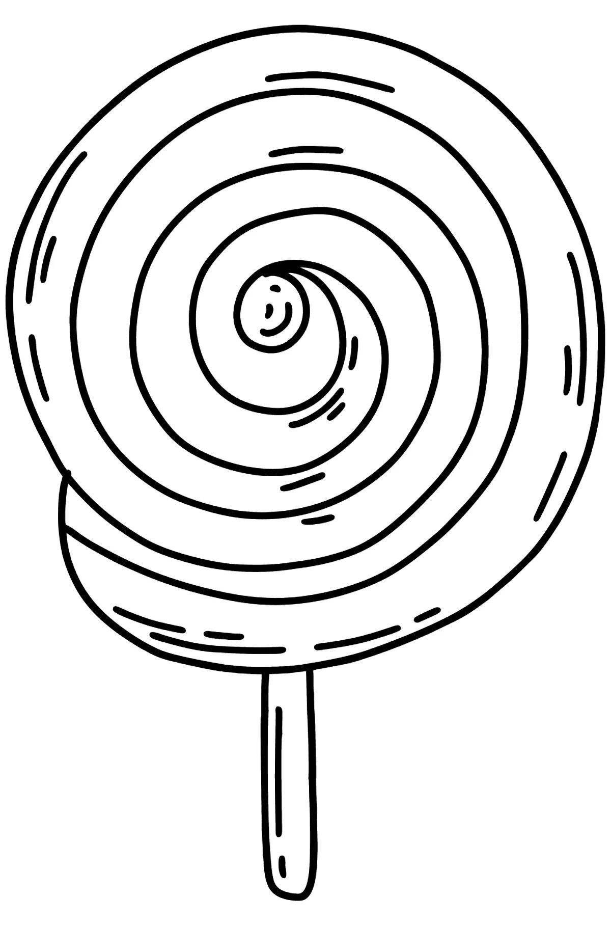 Animated lollipop coloring page