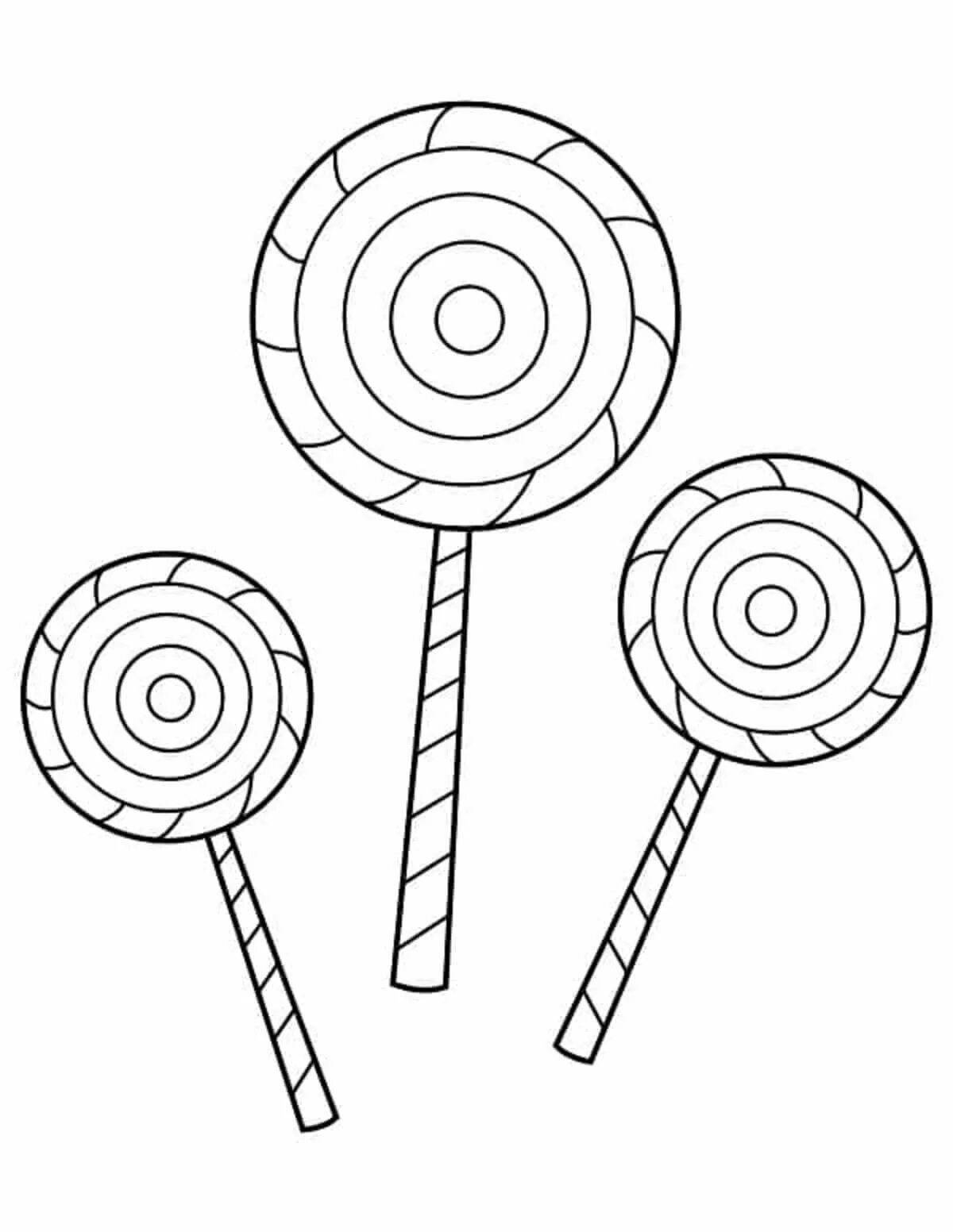 Coloring lollipop coloring page