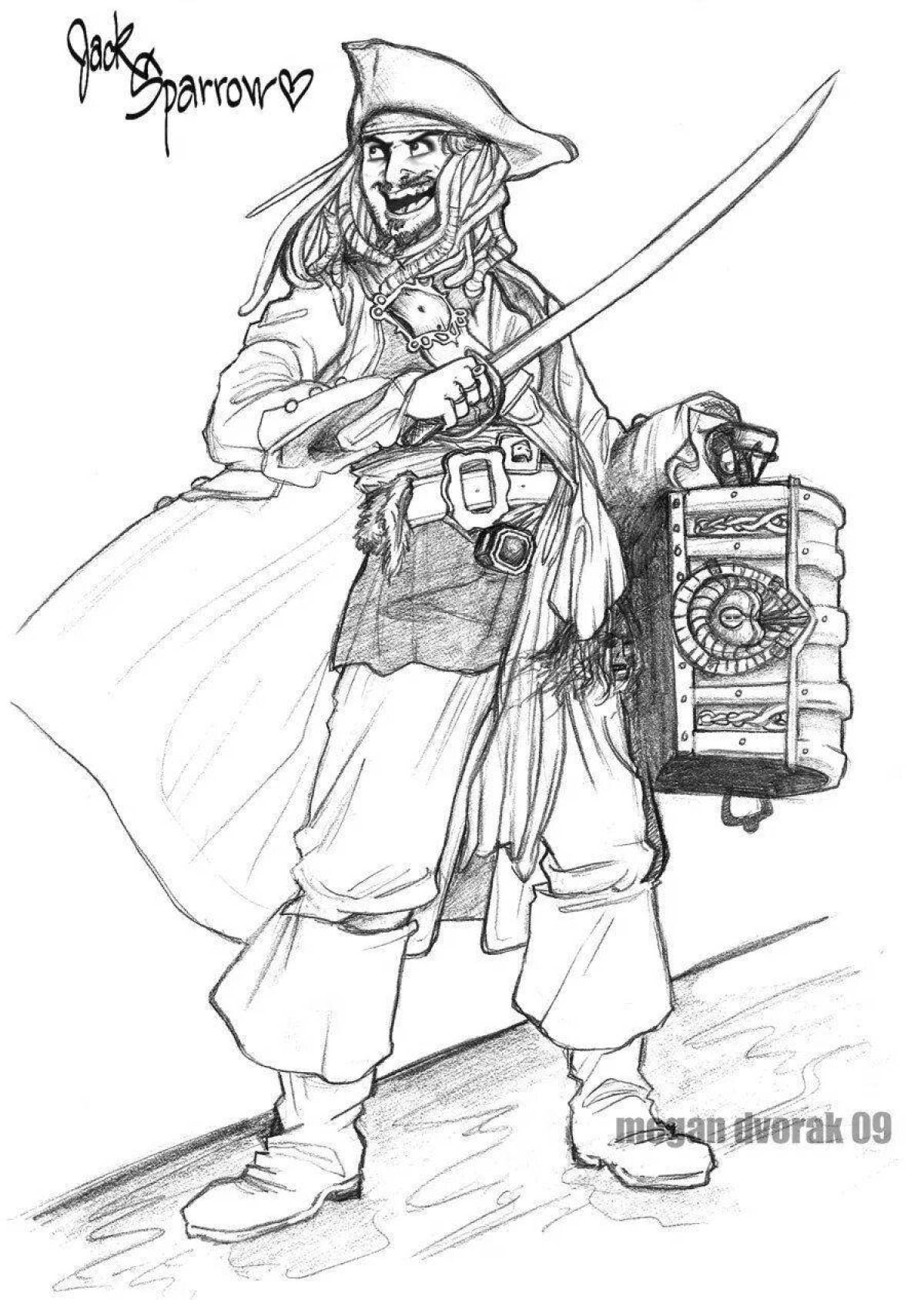 Charming Jack Sparrow coloring page