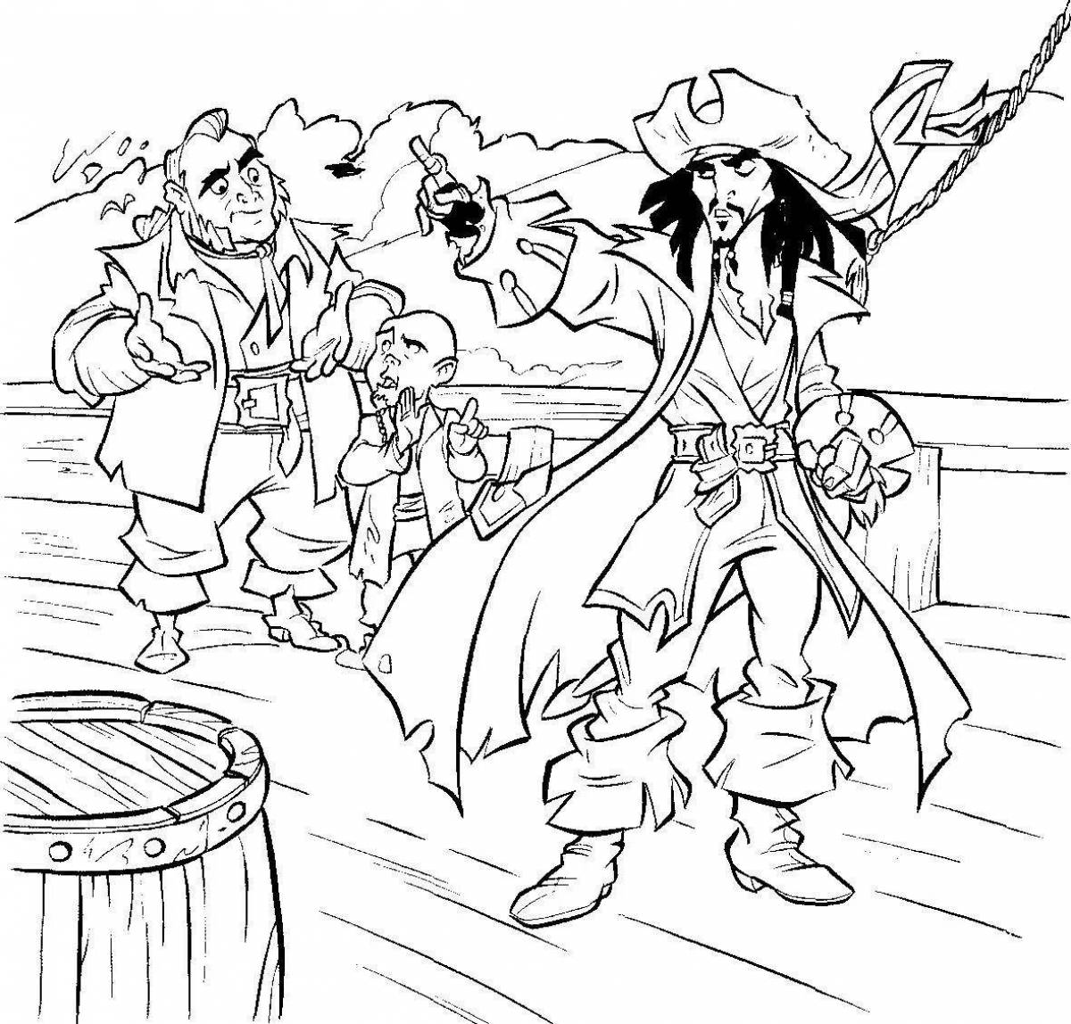 Photo Coloring book gallant jack sparrow