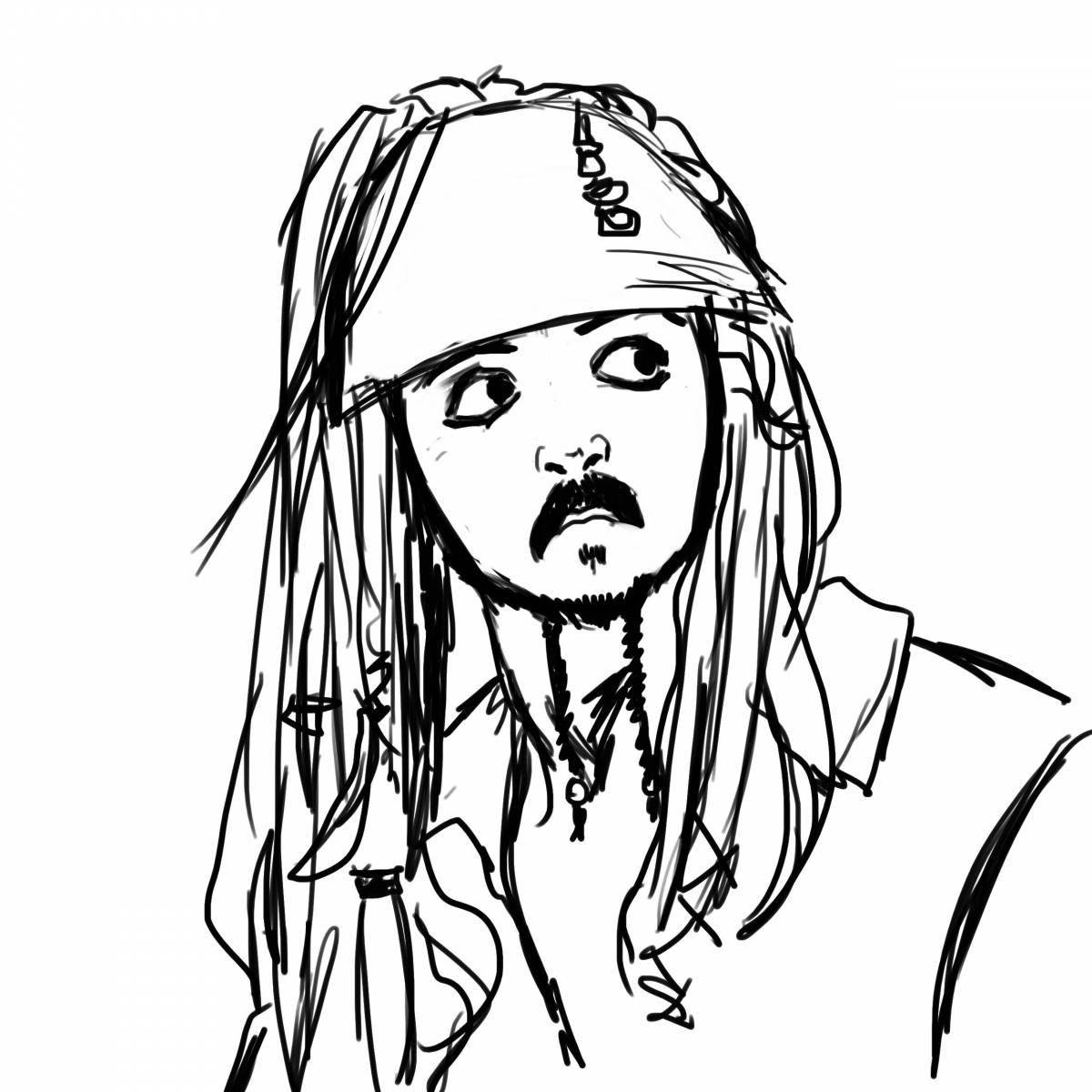 Jack sparrow's gorgeous coloring book