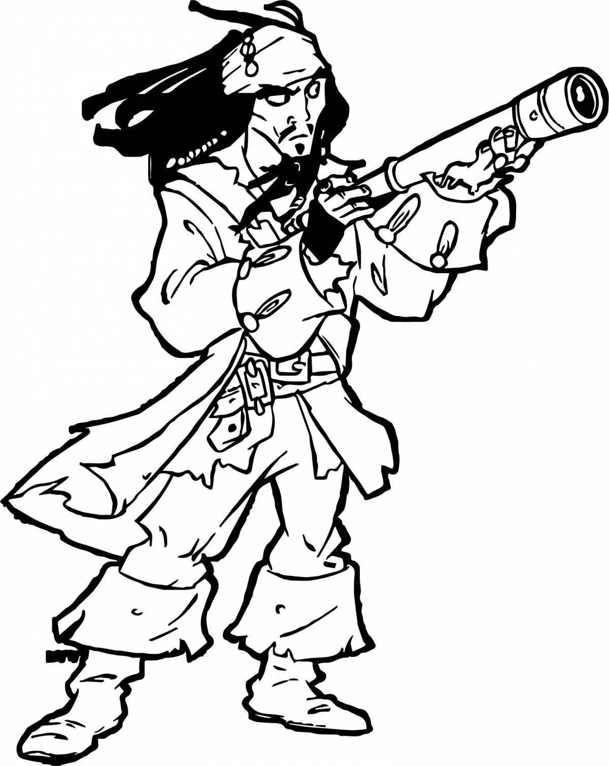 Glorious Jack Sparrow coloring page