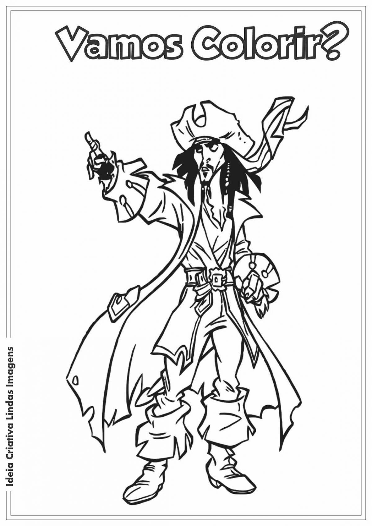 Photo Royal jack sparrow coloring page