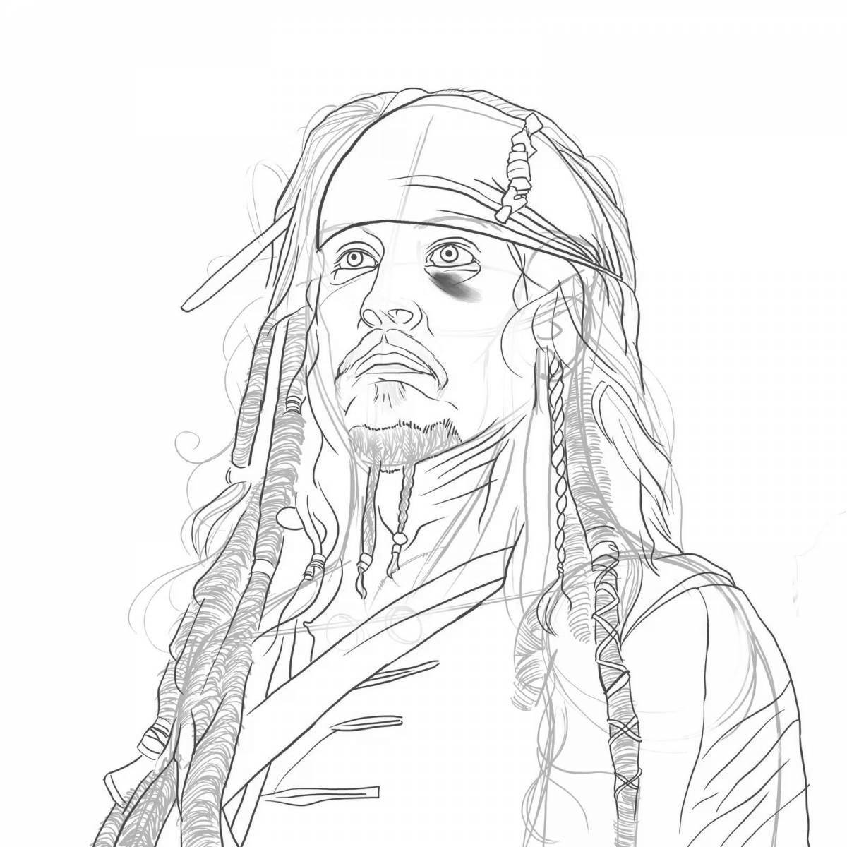 Grand Jack Sparrow coloring page