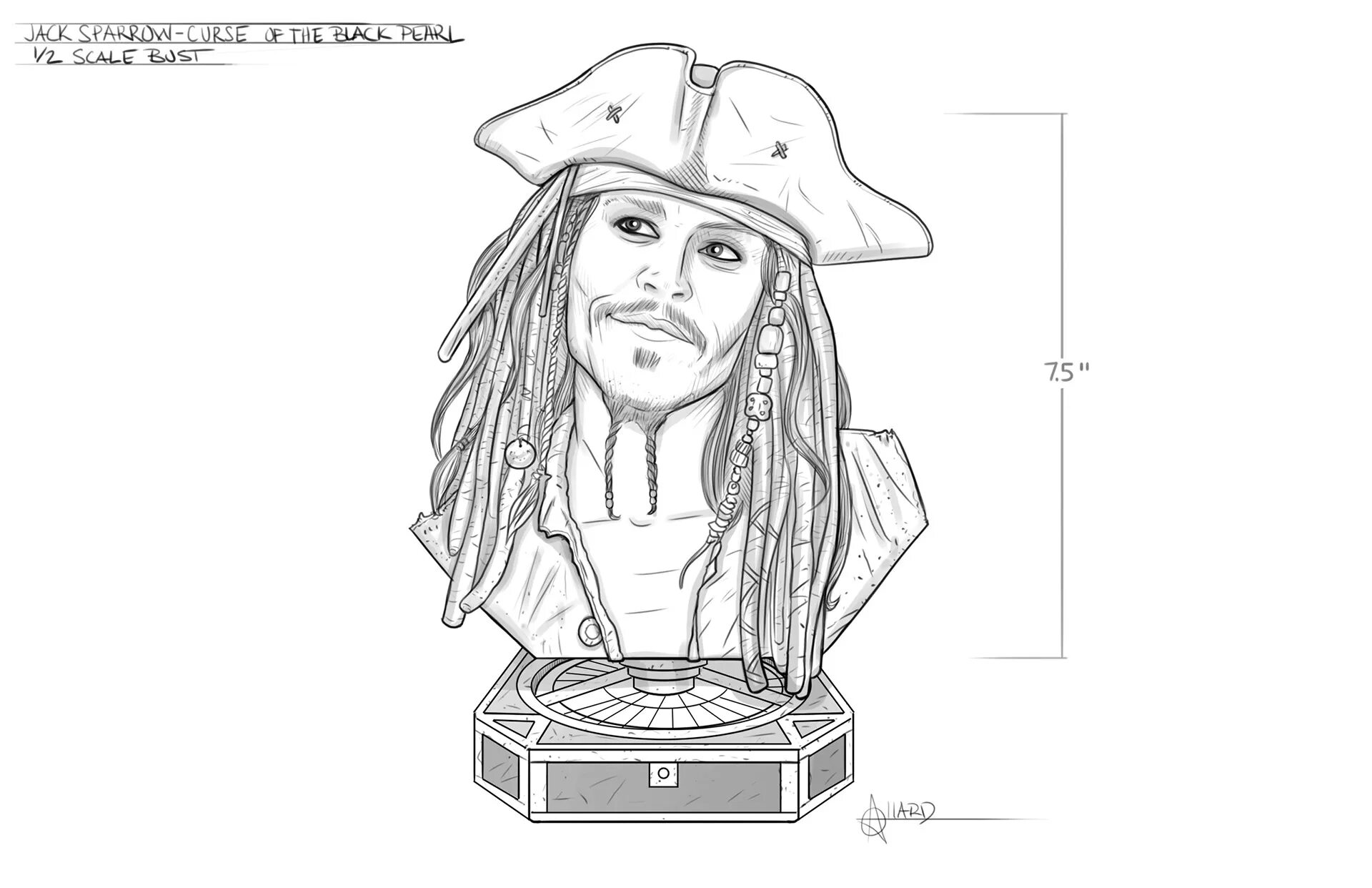 Photo Coloring elegant jack sparrow