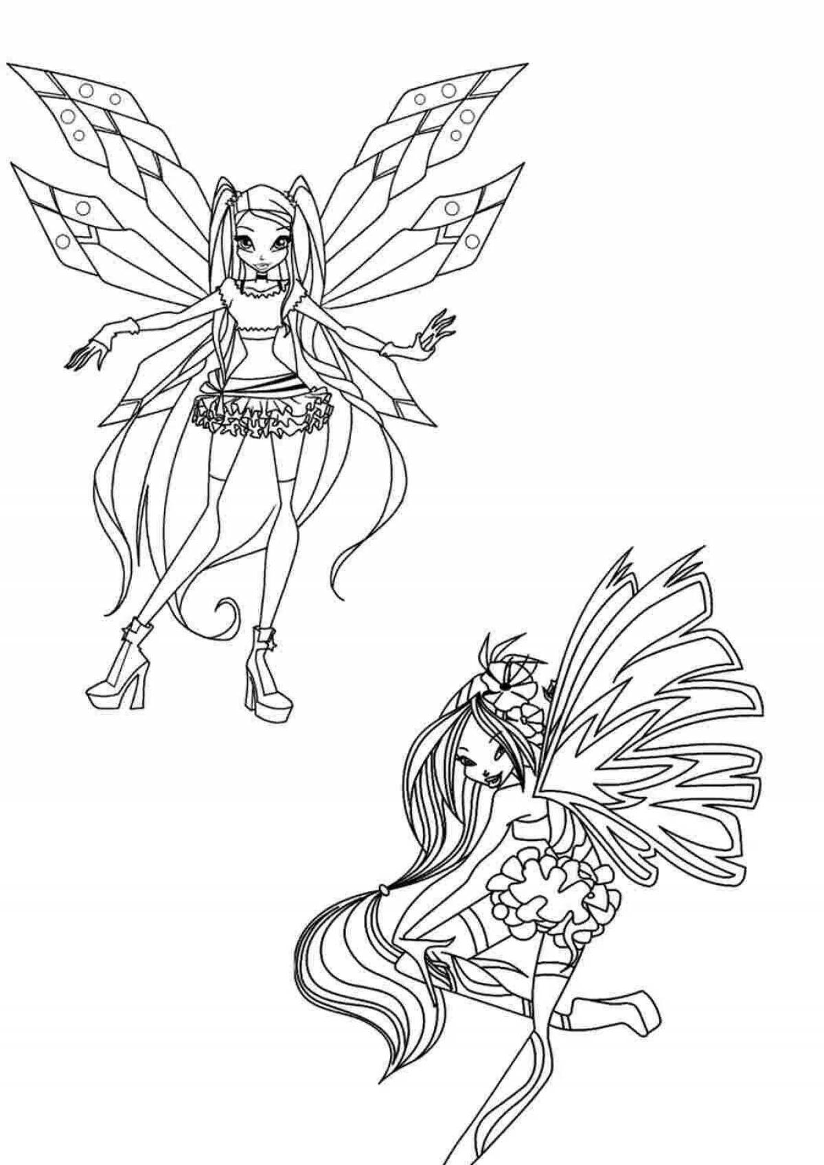 Coloring book wild winx stella