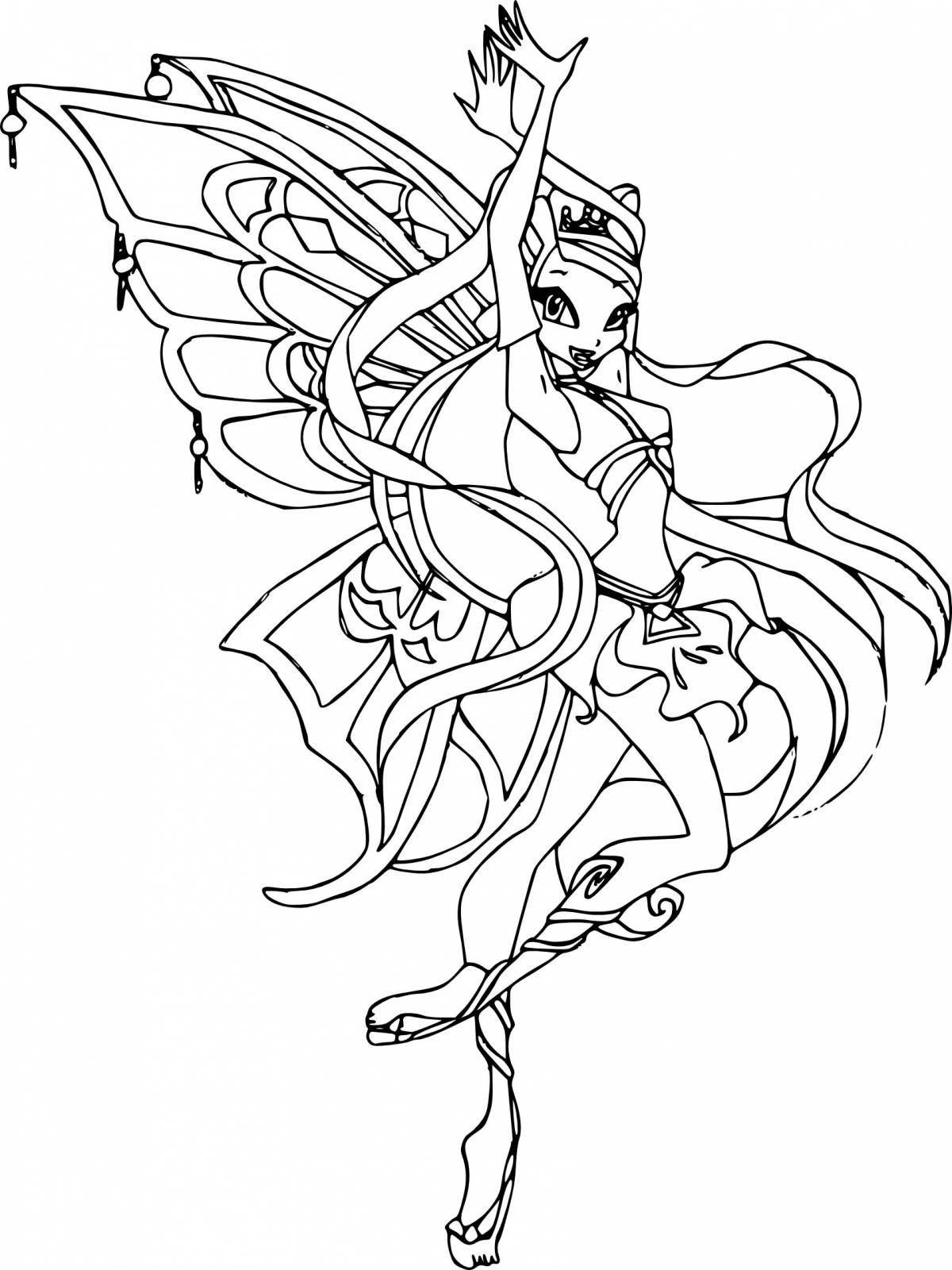 Coloring book twinkling winx stella