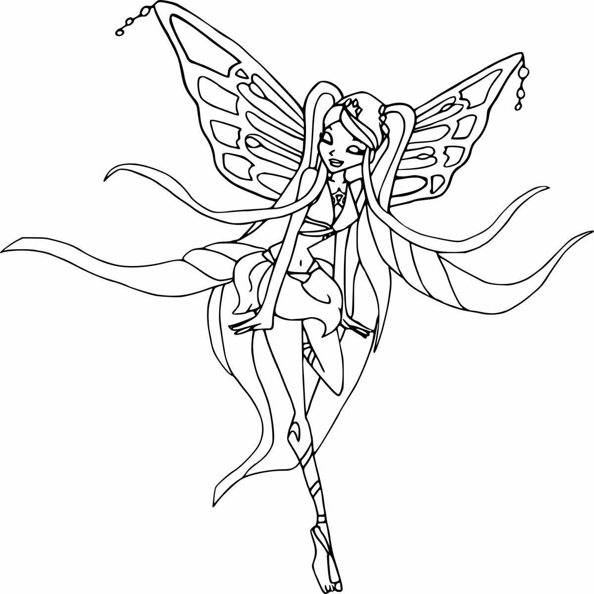 Winx Stella coloring book with backlight