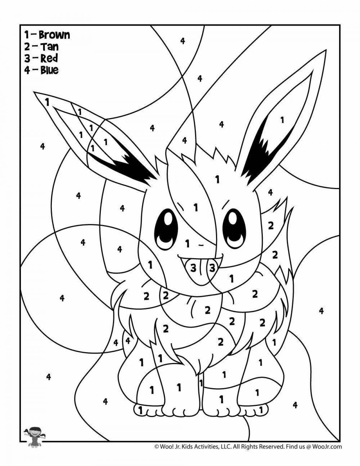 Charming anime by numbers coloring book