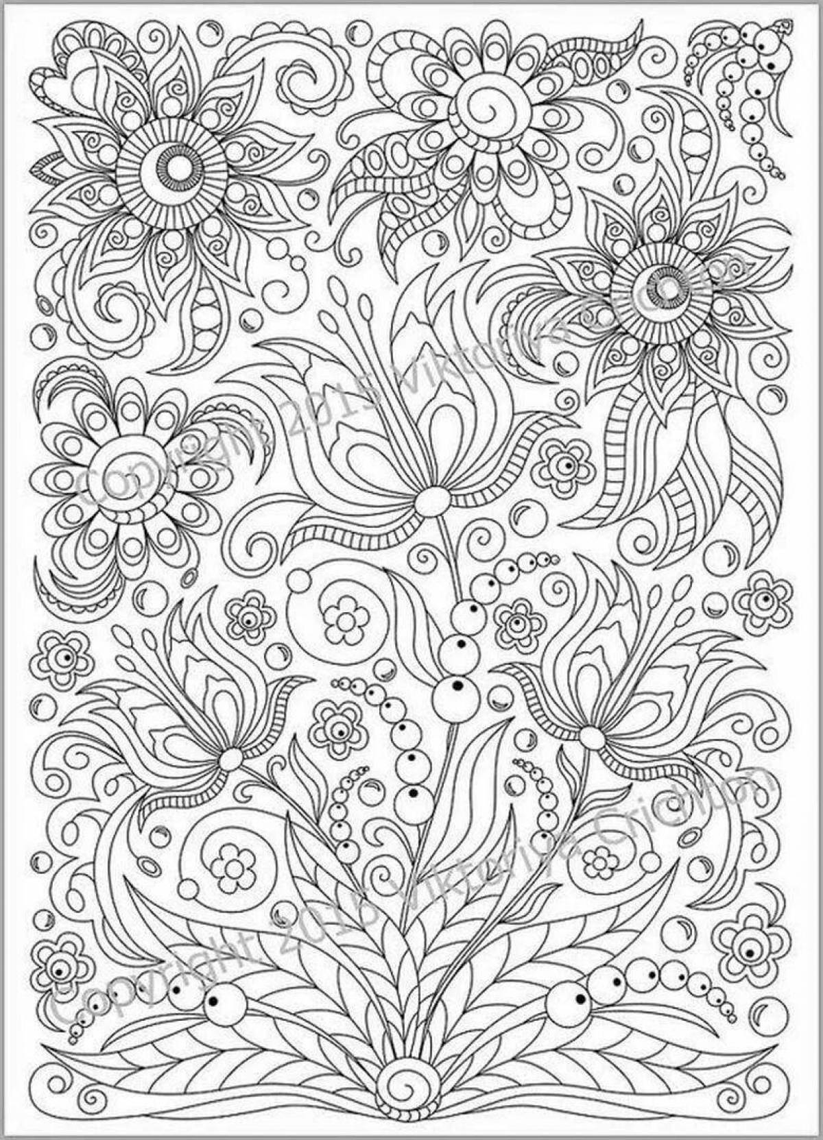 Fun coloring relax living patterns