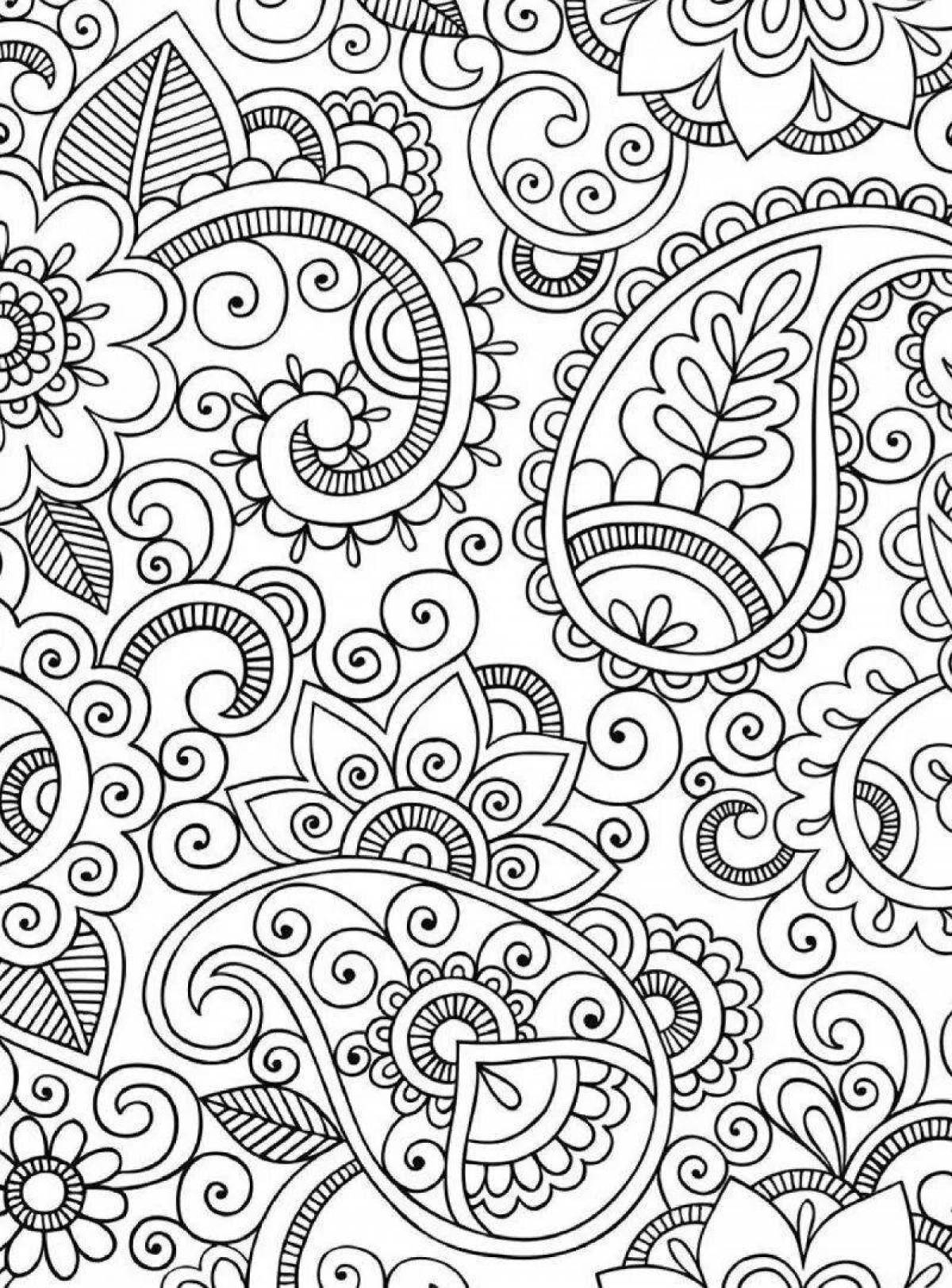 Mystical coloring relax living patterns