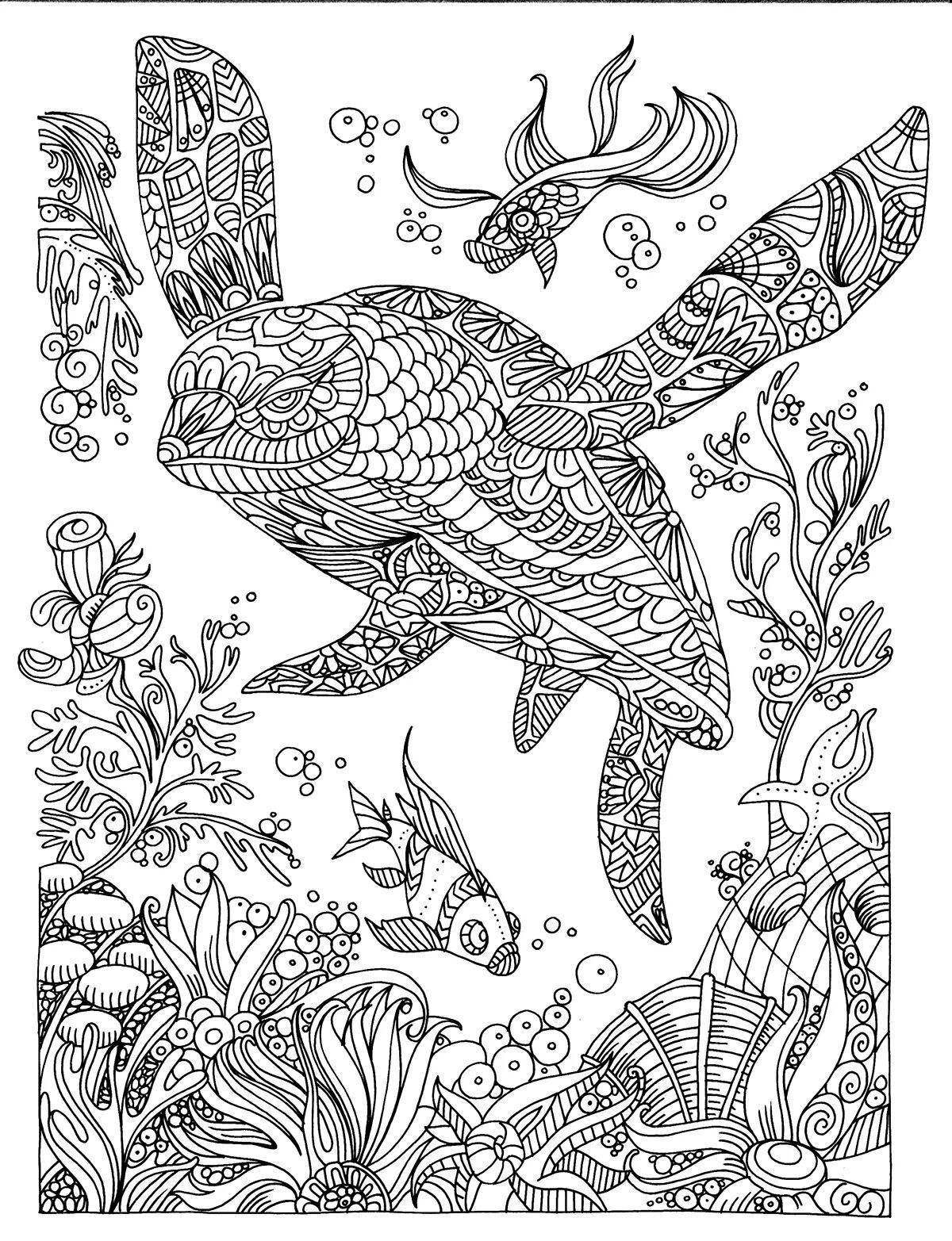 Delicate coloring pages relax living patterns