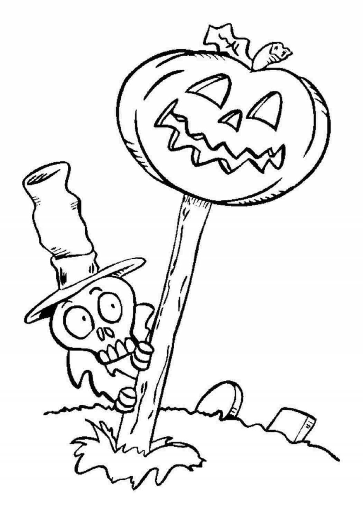 Nervous halloween coloring book