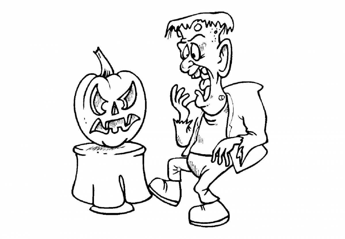 Unmentionable coloring page for halloween