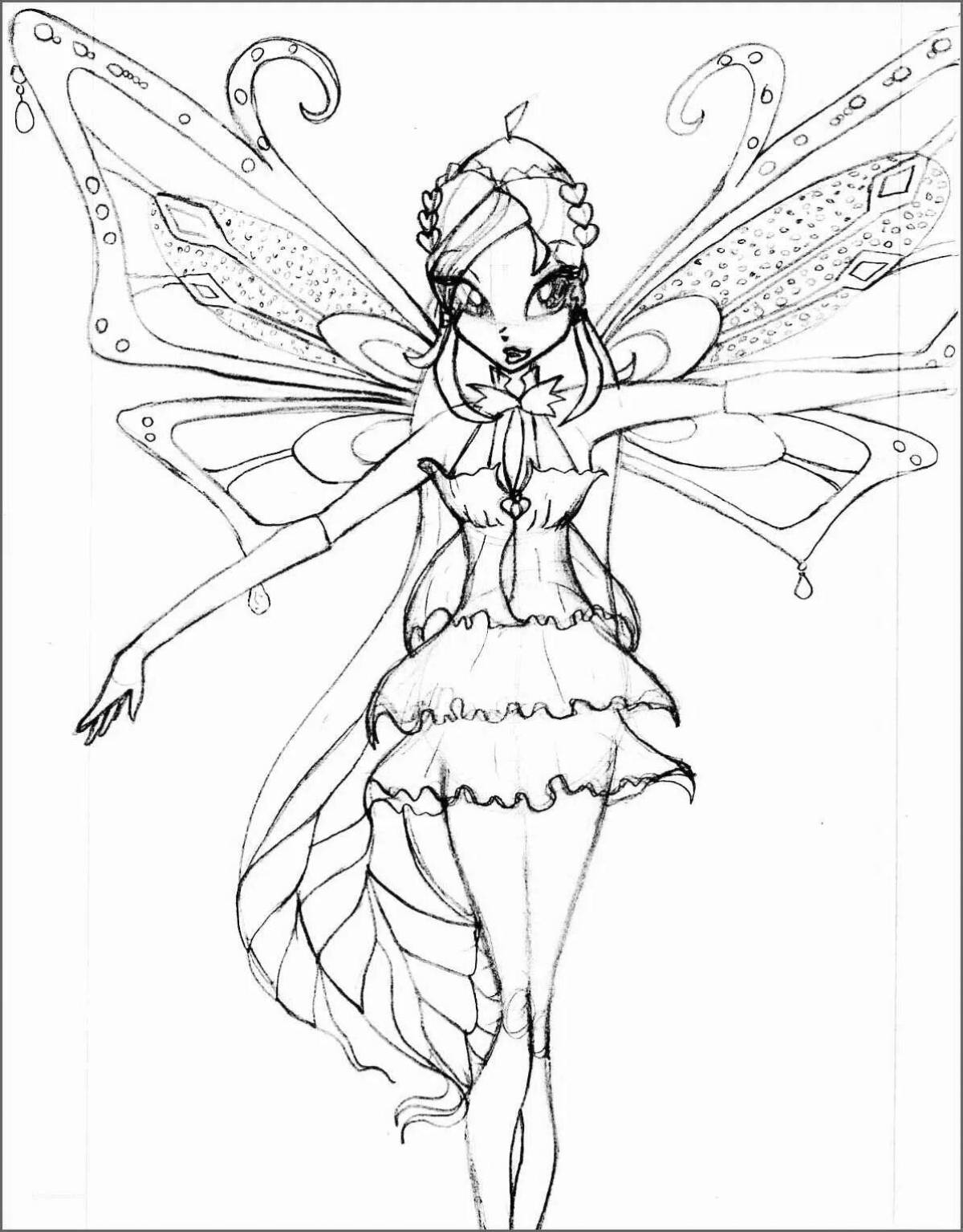 Charming winx bloom enchantix coloring book