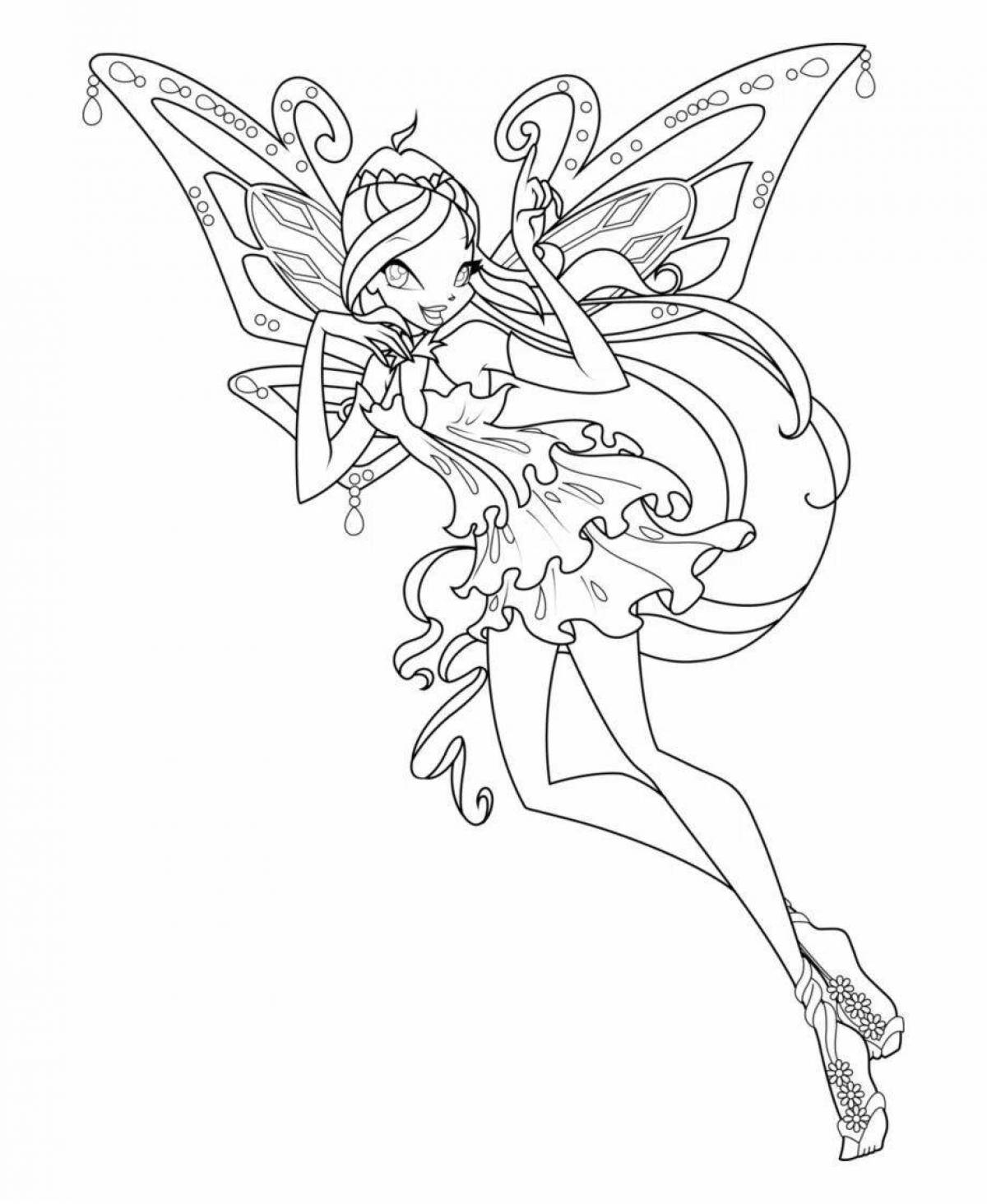 Inspirational winx bloom enchantix coloring book