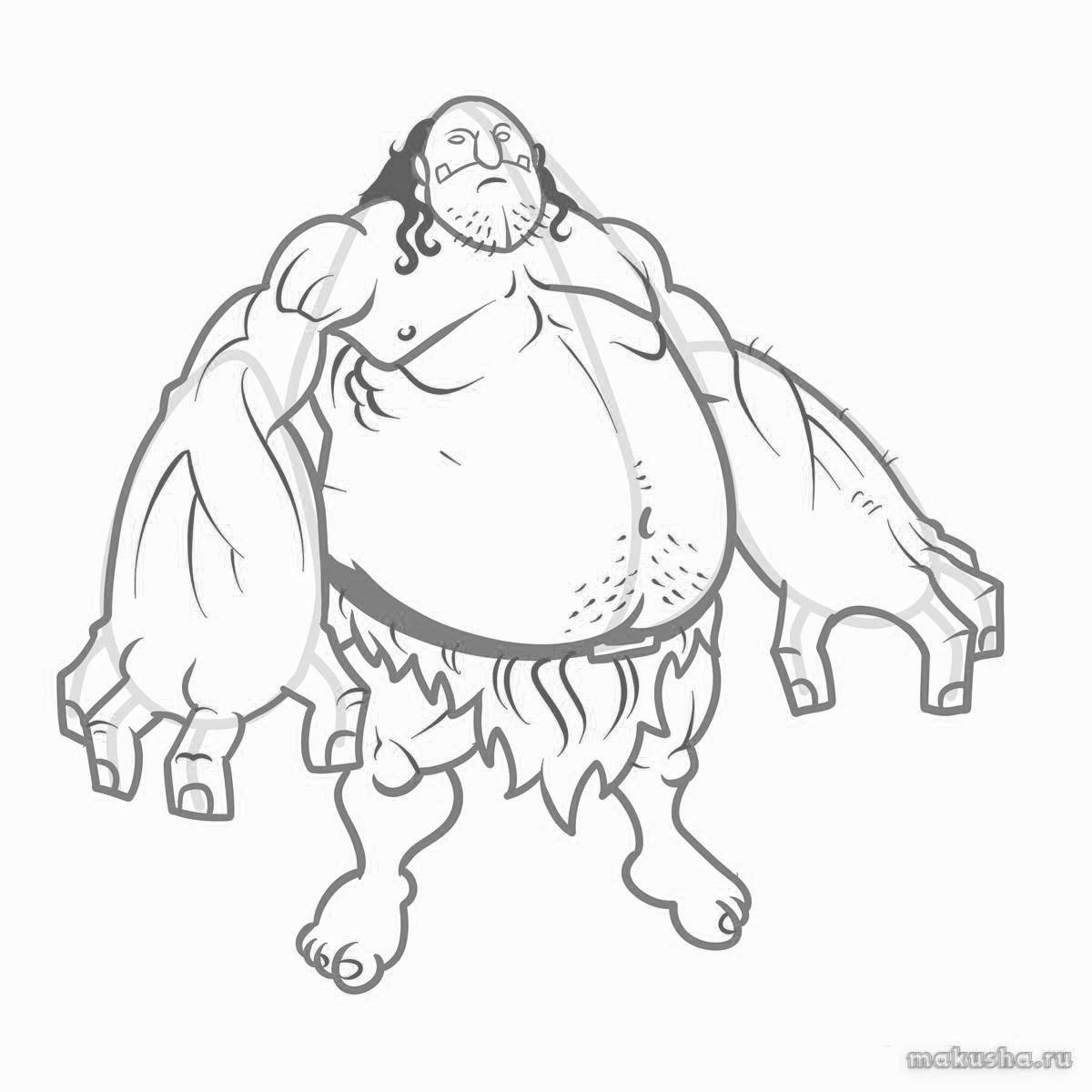 Attractive dota 2 pudge coloring page