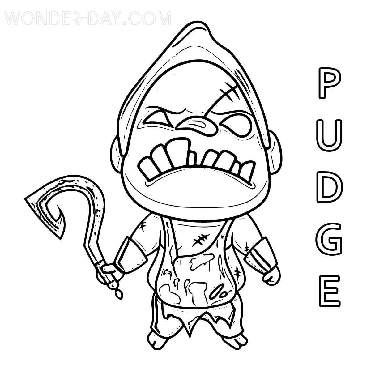 Tempting dota 2 pudge coloring page
