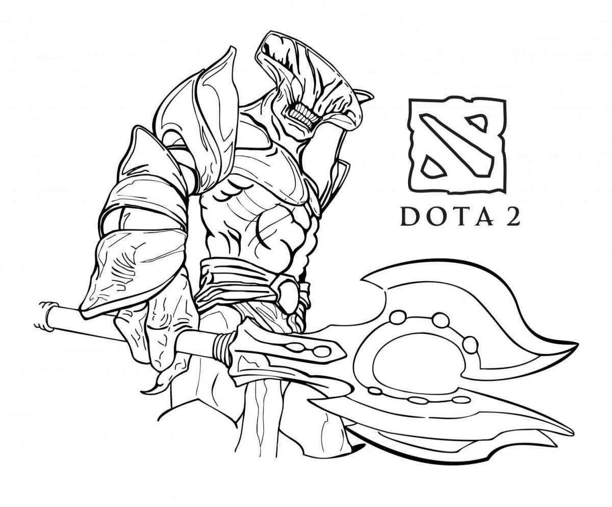 Intriguing dota 2 pudge coloring page