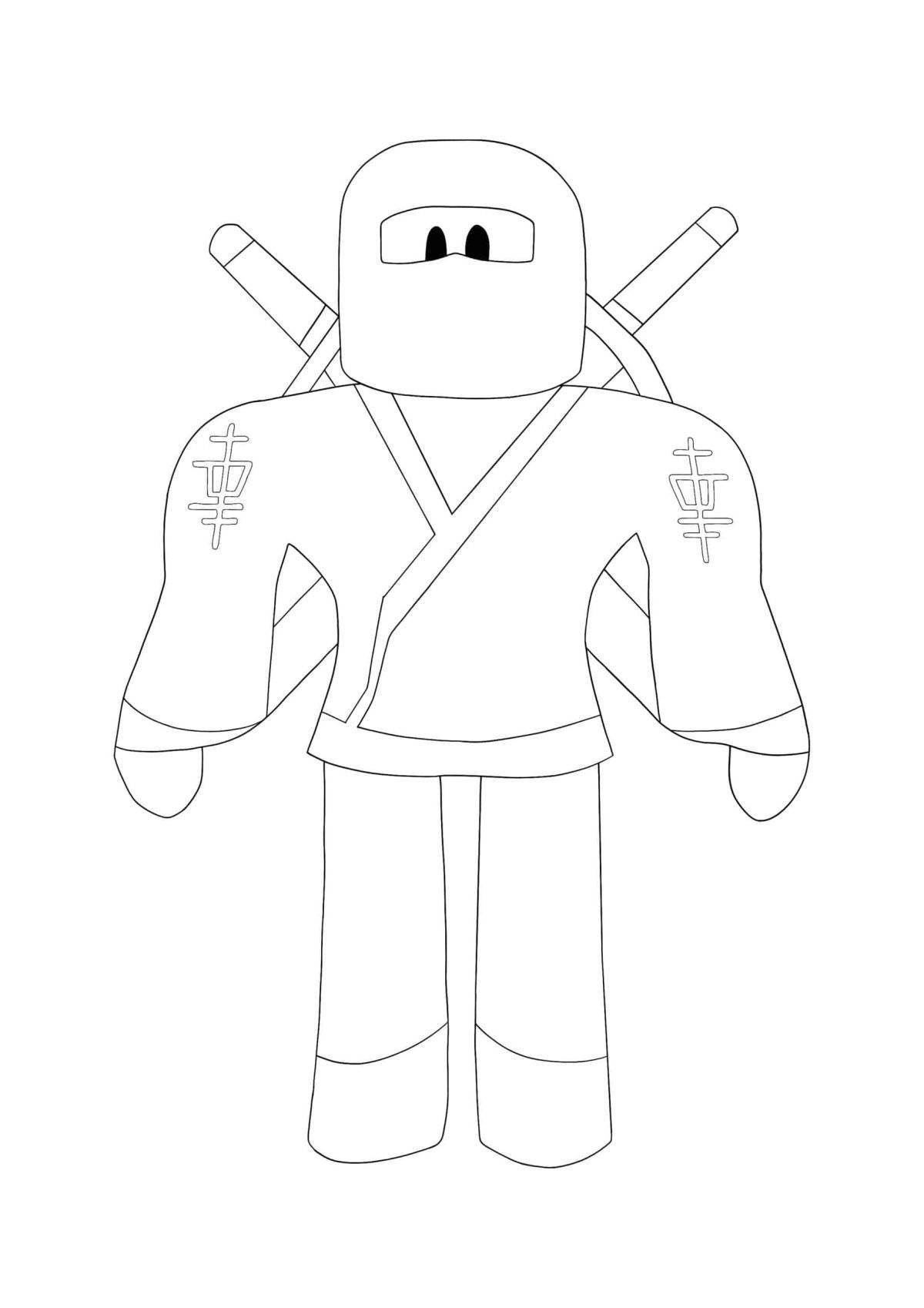Roblox girls beautiful coloring page