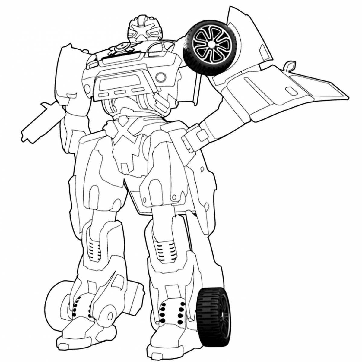 Gorgeous Master V Tobot Coloring Page