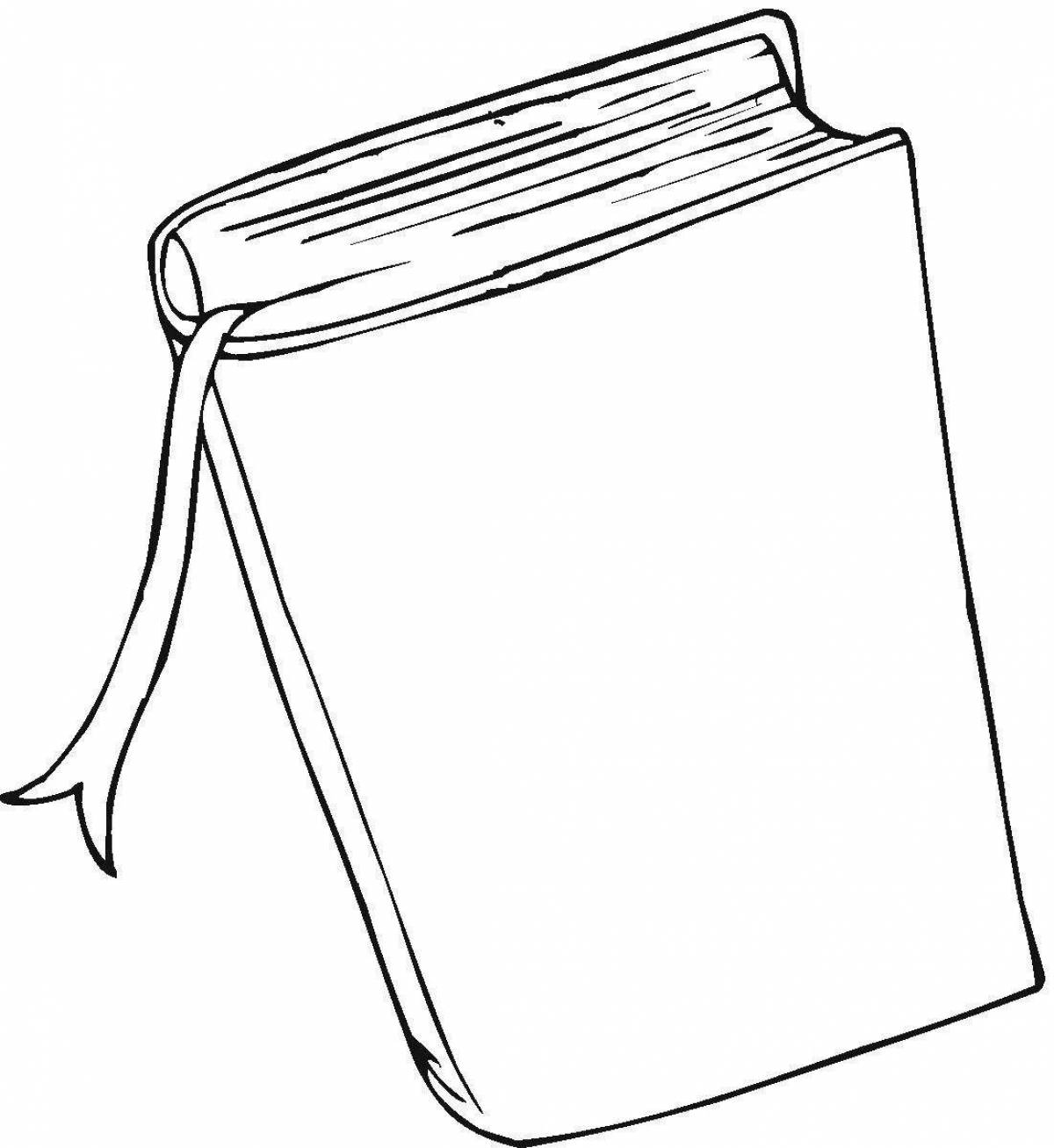 A strikingly toned red book cover coloring page