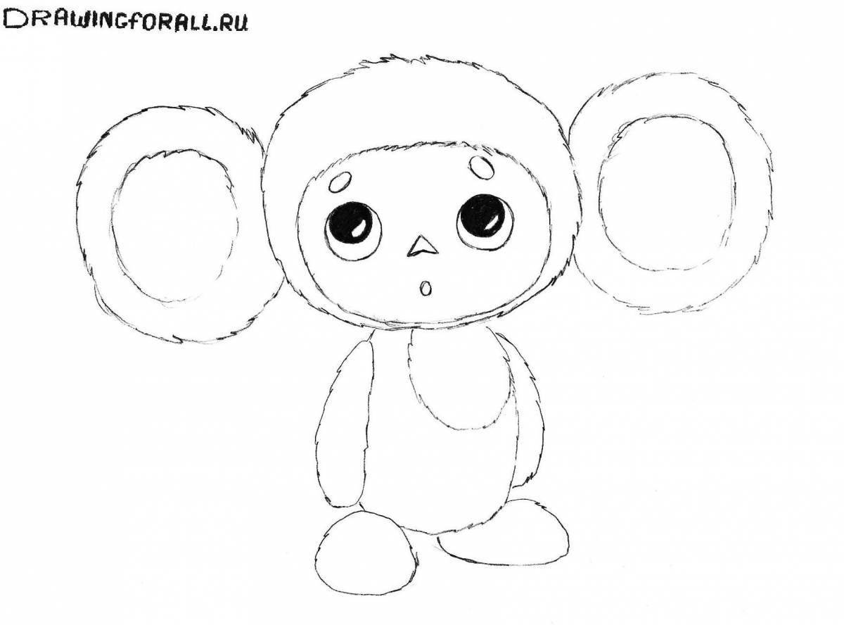 Funny cheburashka with balls