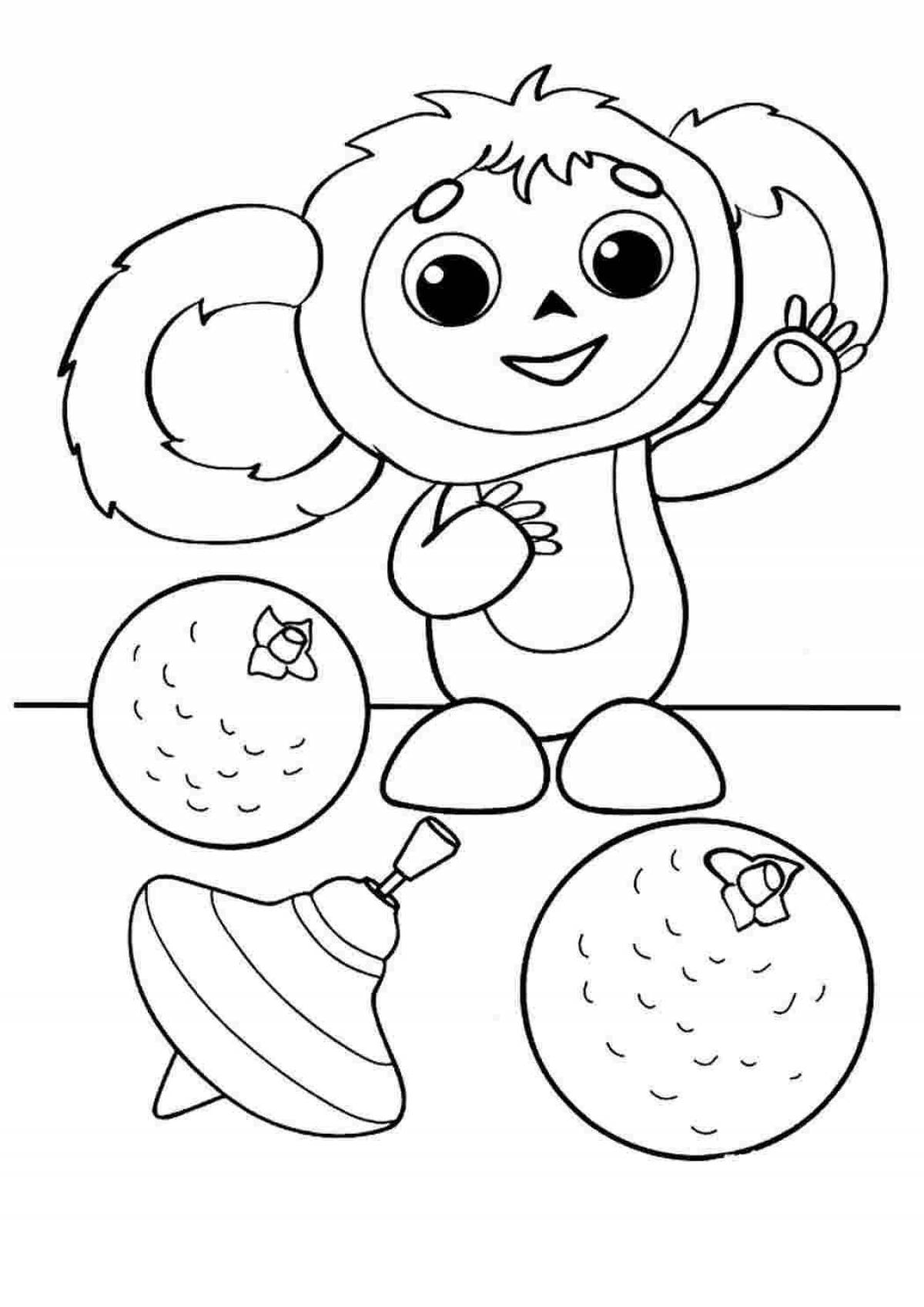 Chic cheburashka with balls