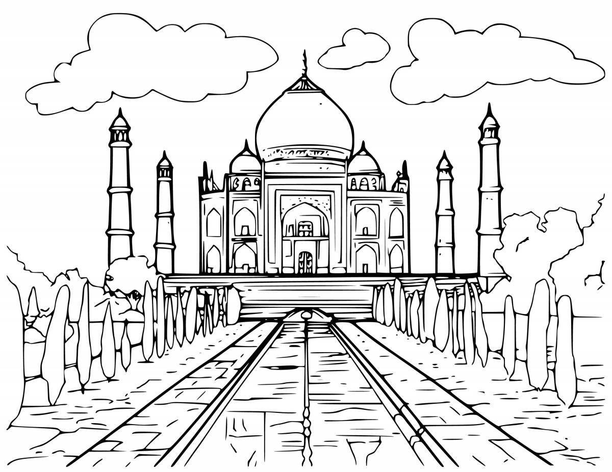 Wonderful coloring page 7 wonders of the world