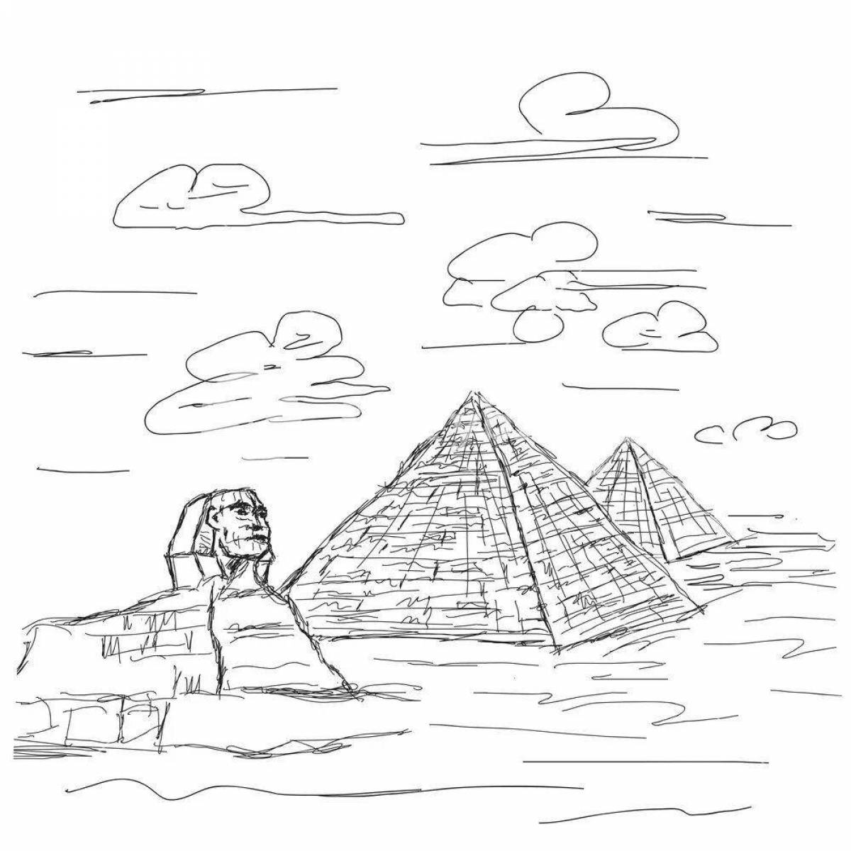 Radiant coloring page 7 wonders of the world