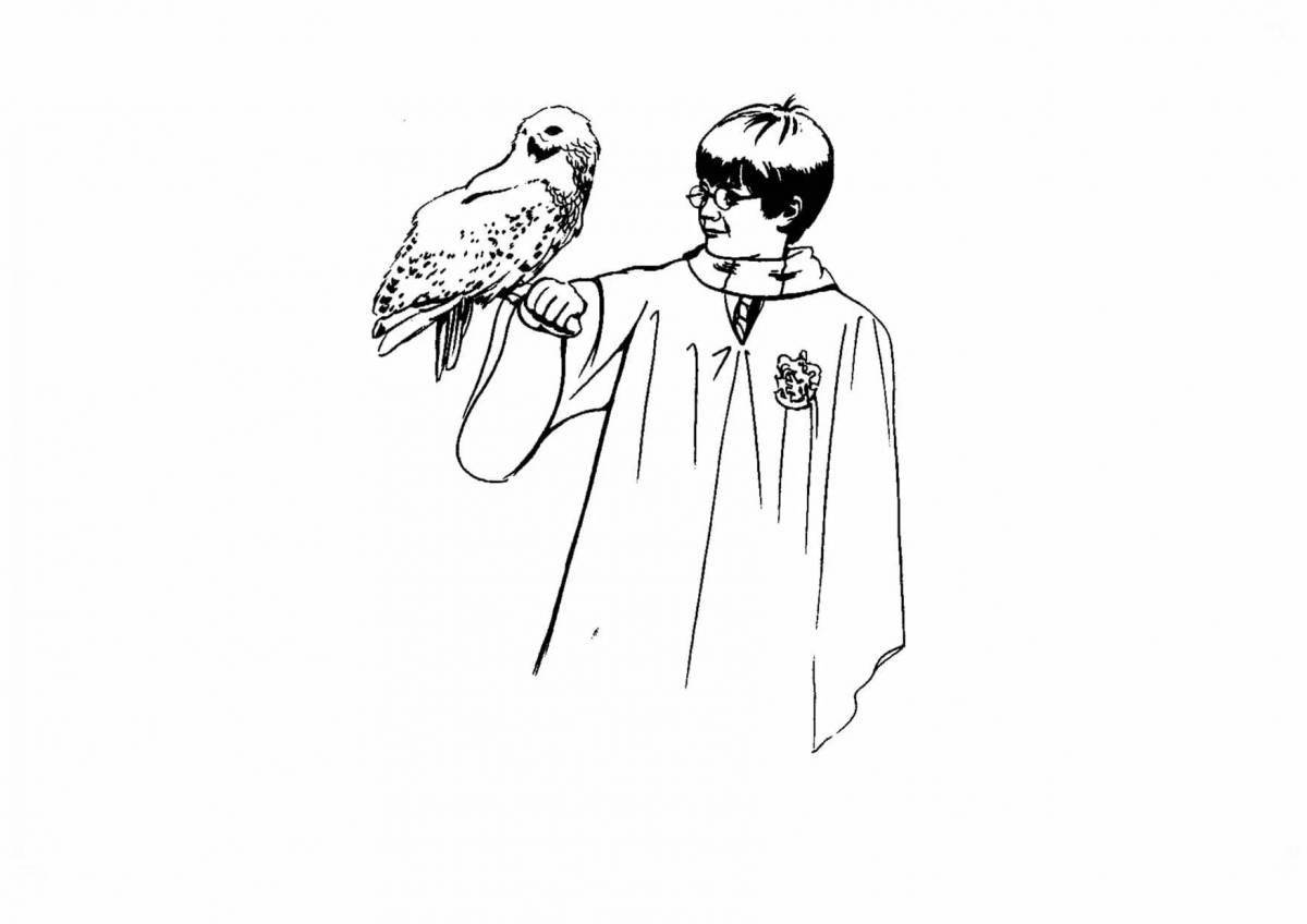 Adorable harry potter circle coloring book