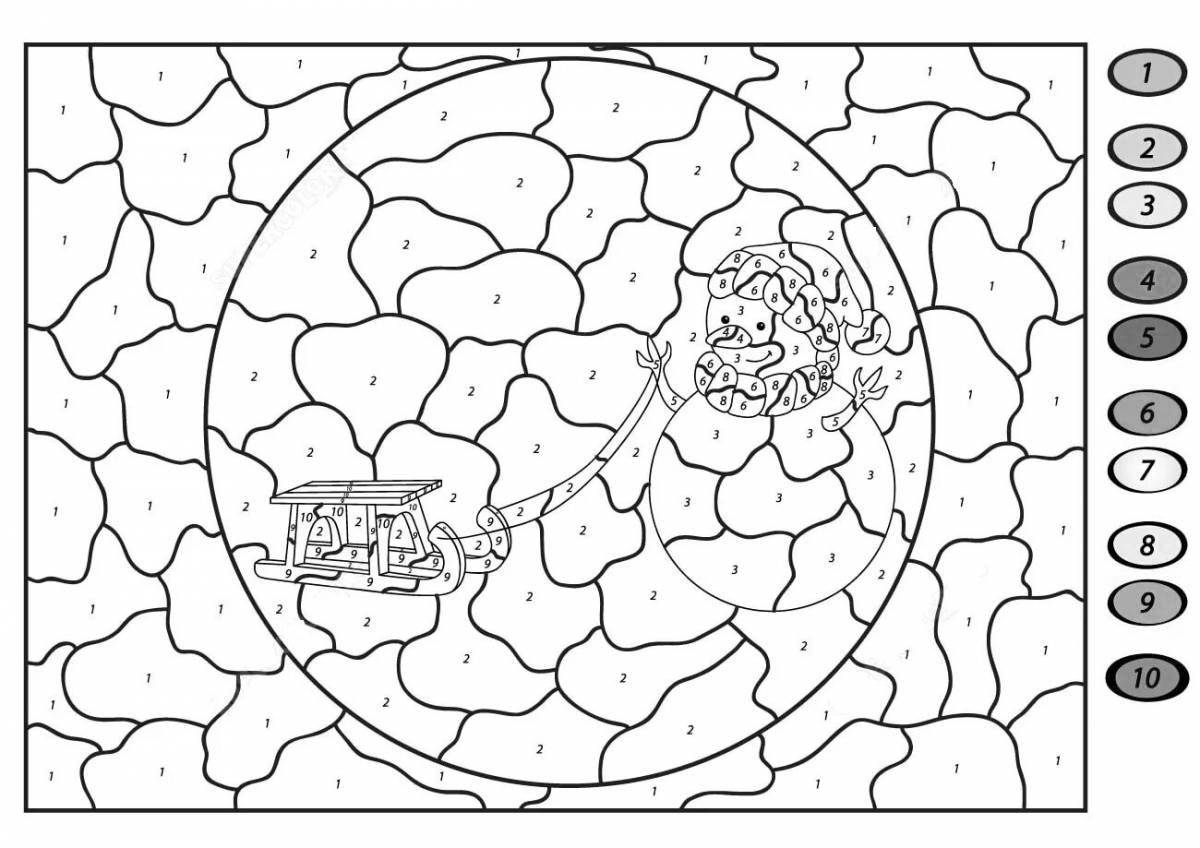 Coloring lovely space by numbers